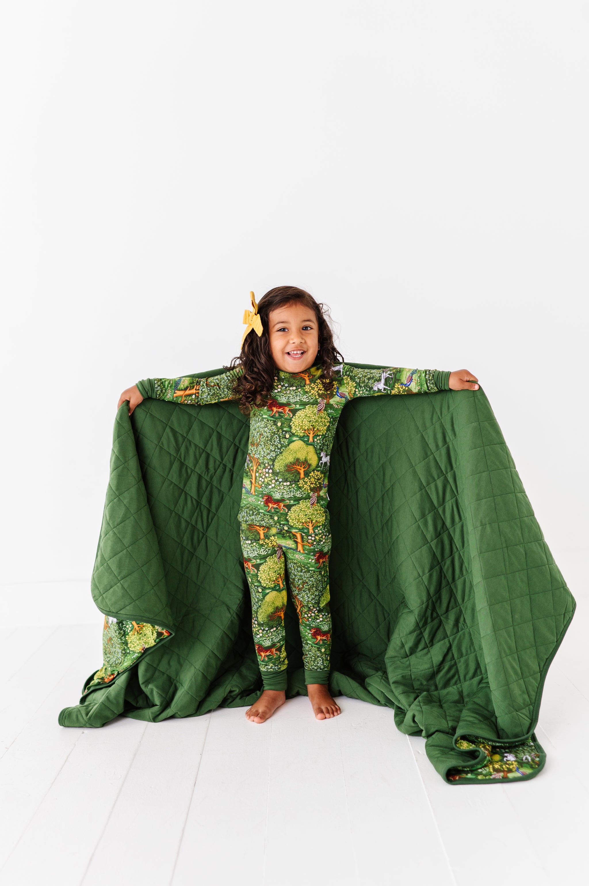 Medieval Gardens Quilted Oversized Blanket