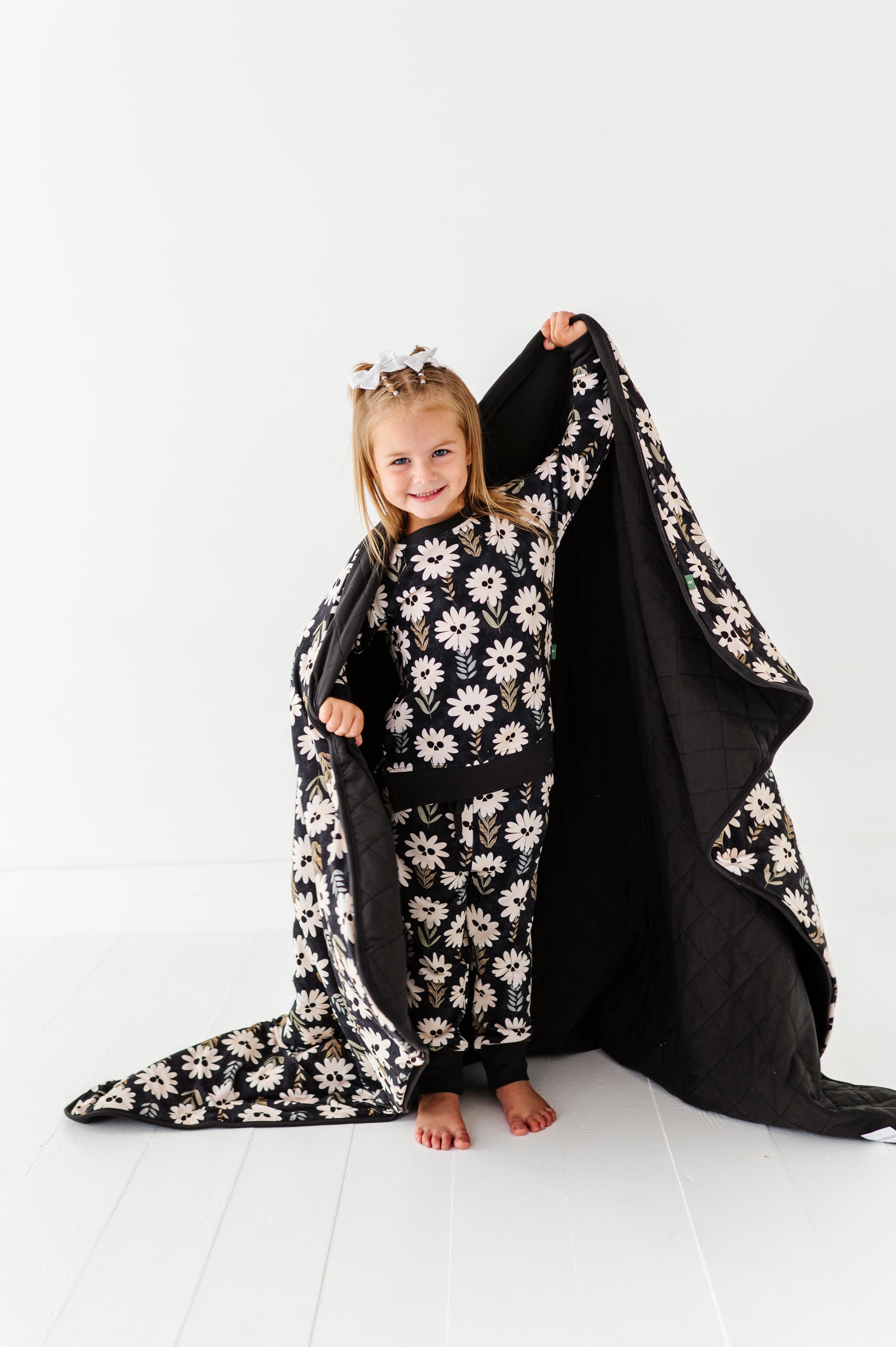 Mourning Glory Quilted Oversized Blanket