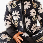 Mourning Glory Zip Romper