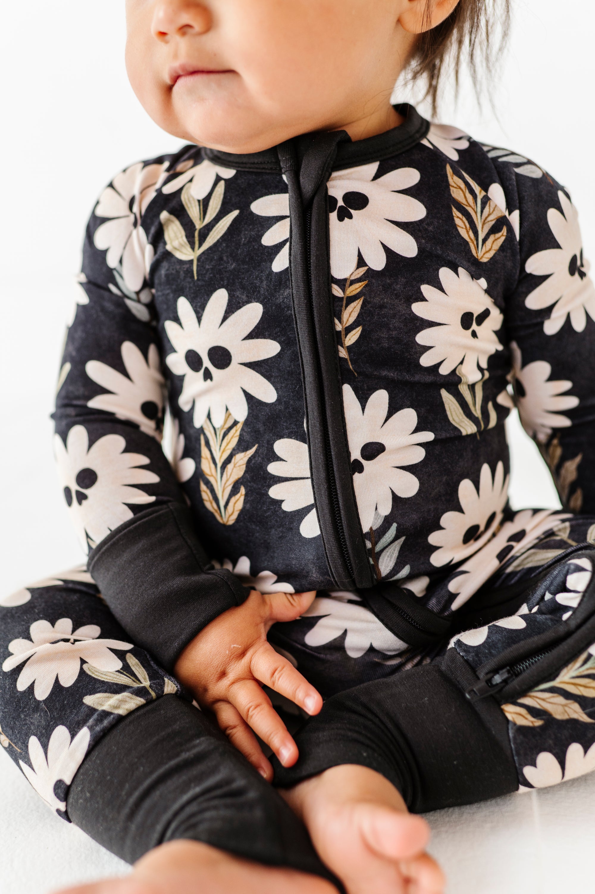 Mourning Glory Zip Romper