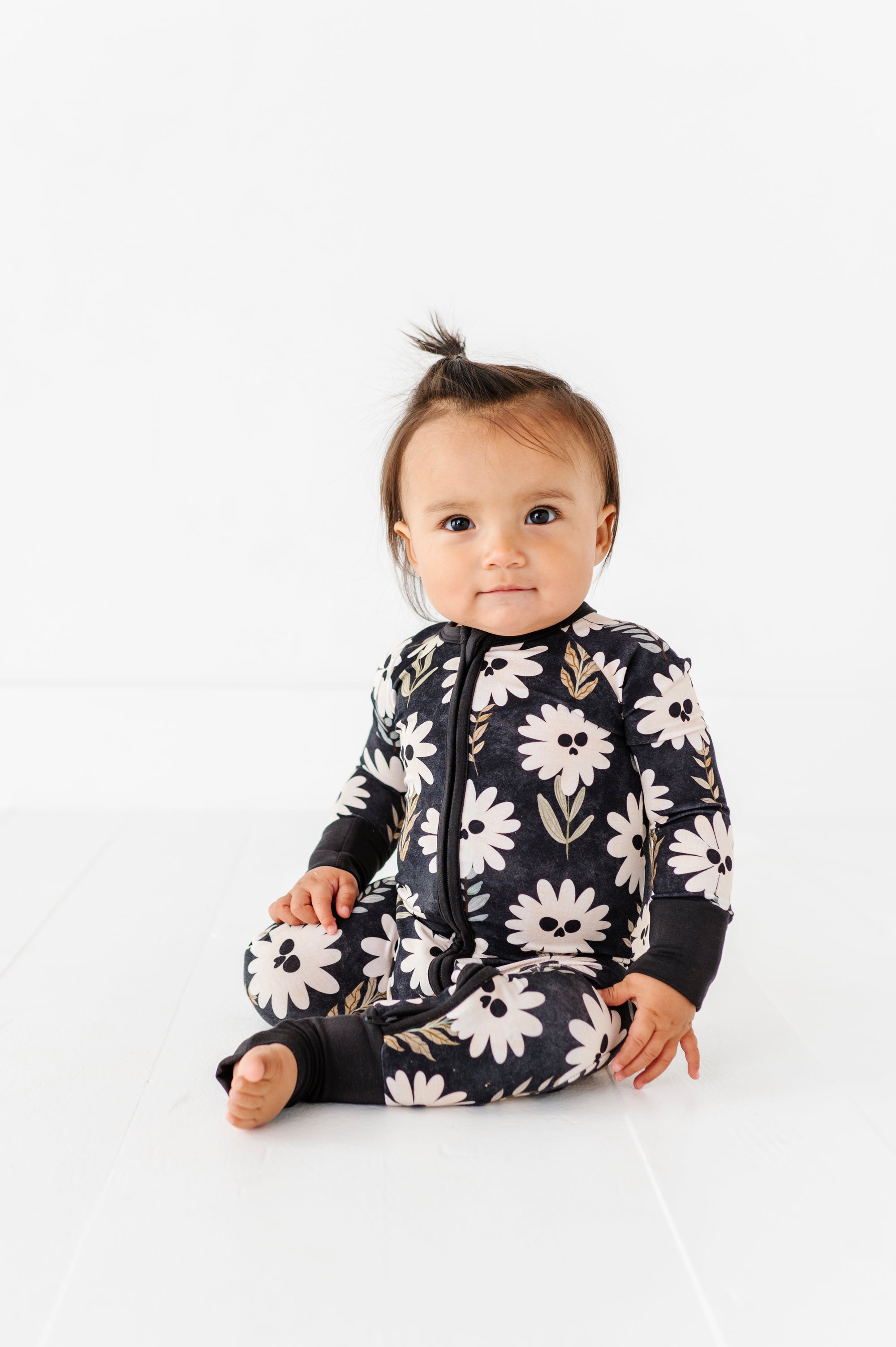 Mourning Glory Zip Romper