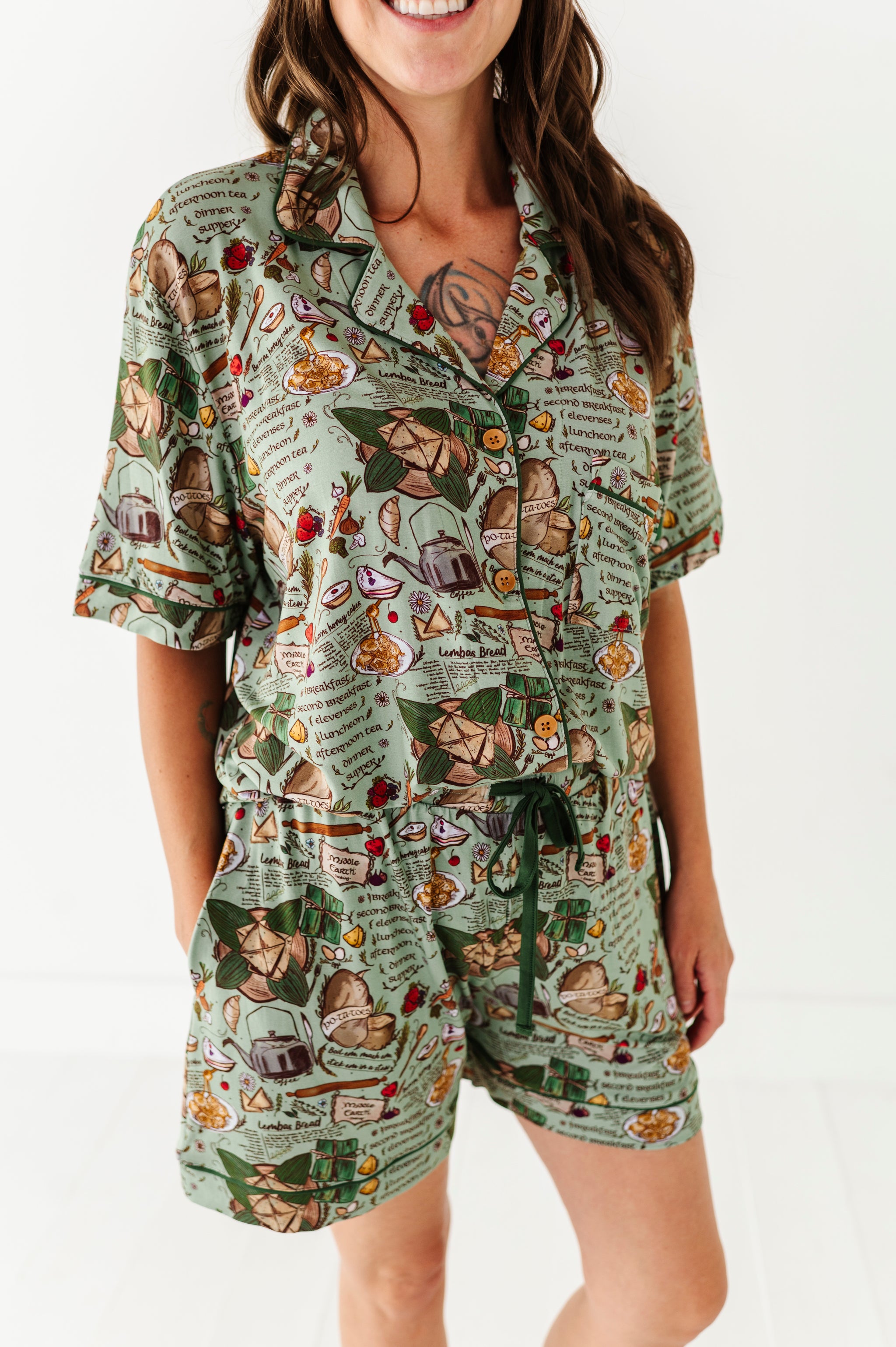 Middle-earth™ Elevenses™ Women's Relaxed Short-Sleeve PJ Set