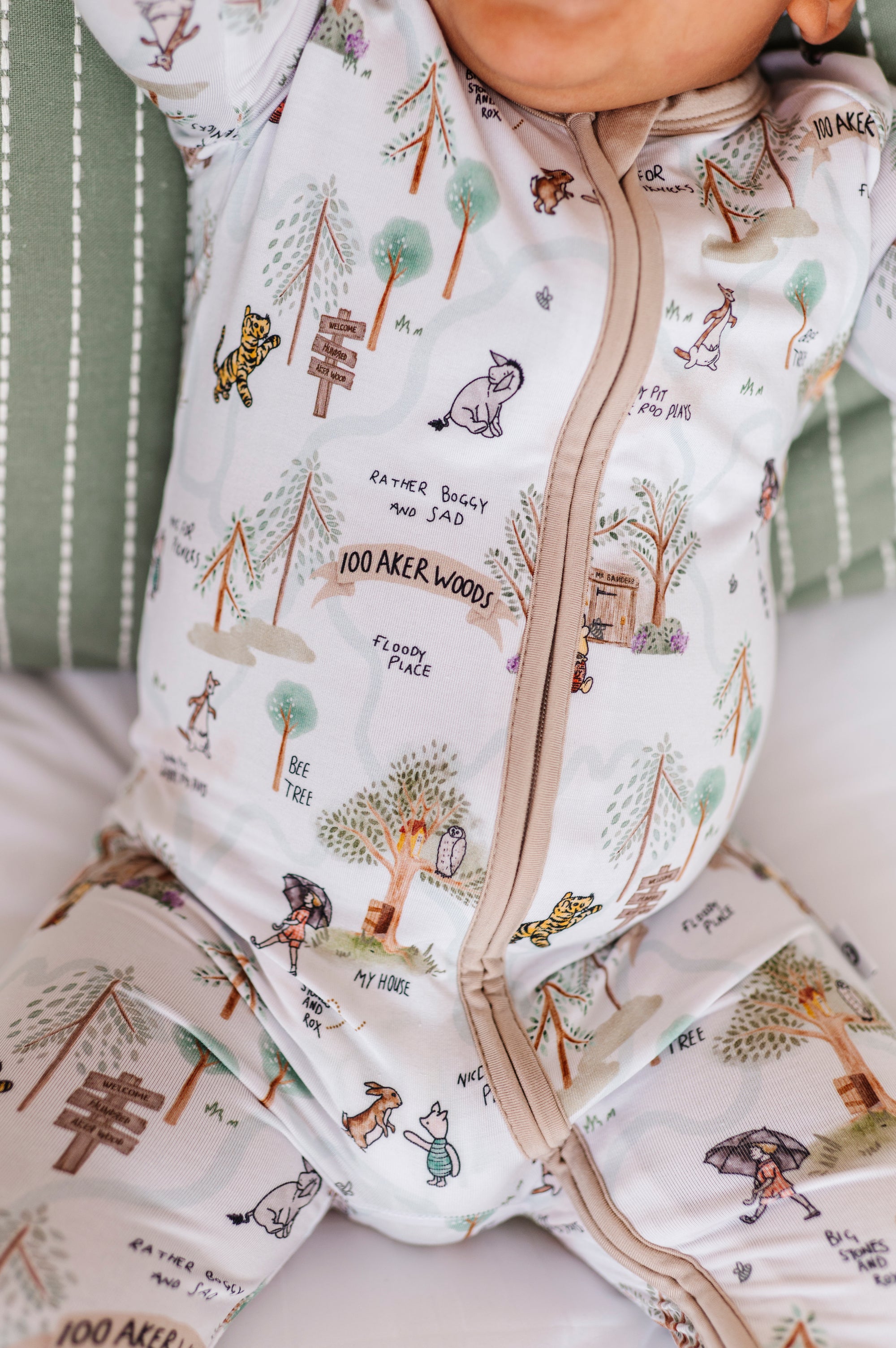 100 Acre Map Zip Romper