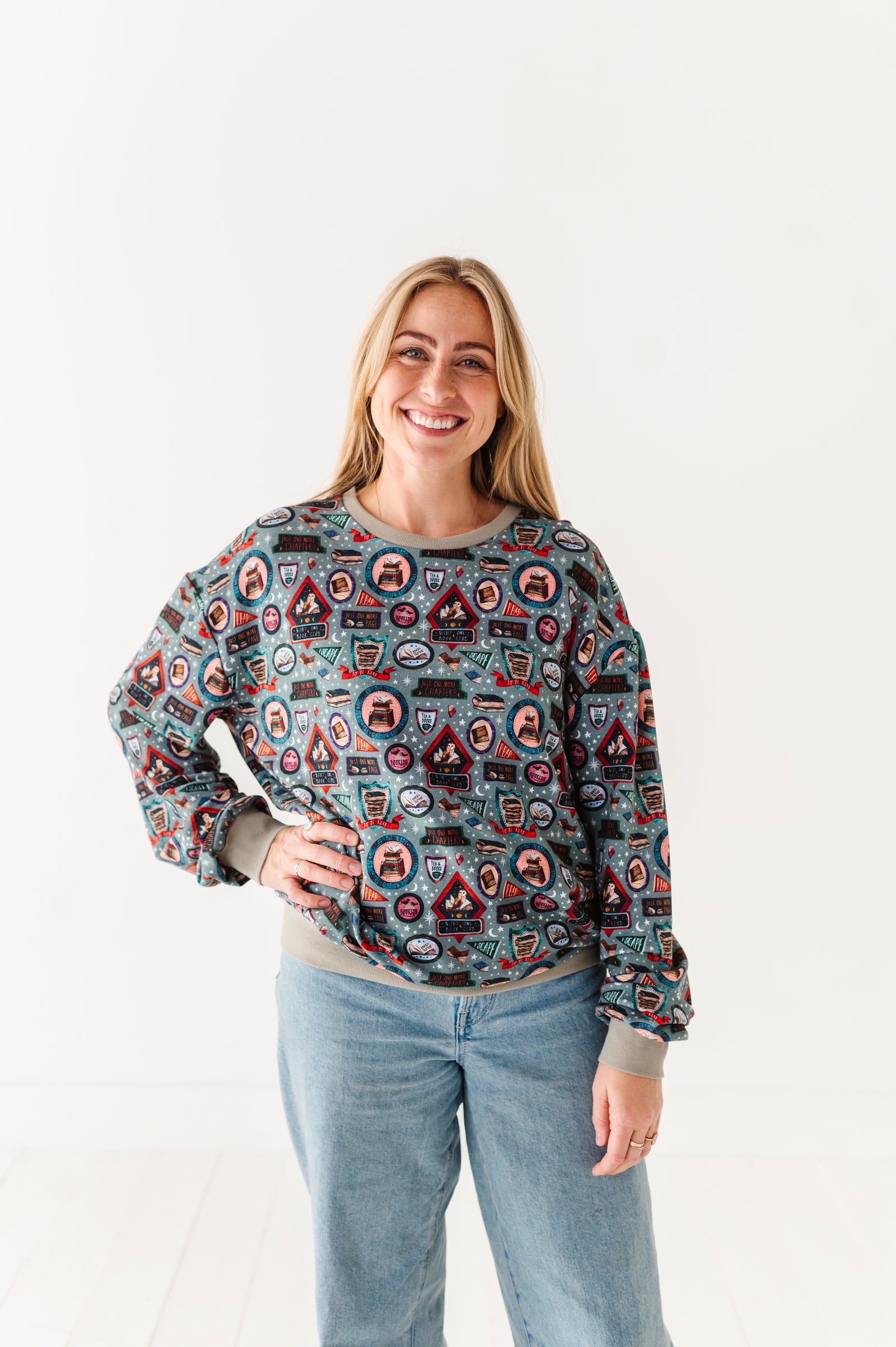 Late Night Book Club Adult Sweatshirt