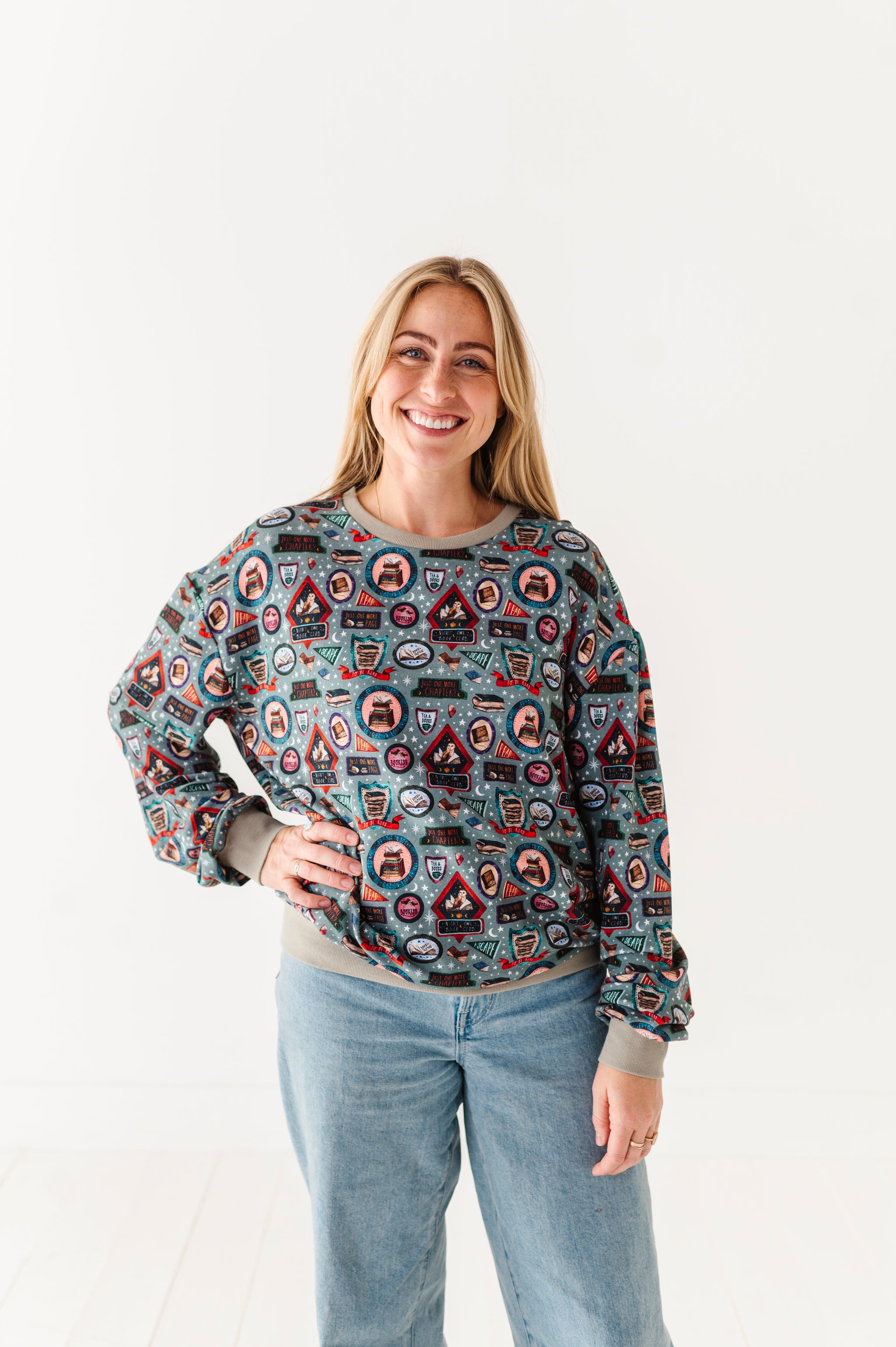 Late Night Book Club Adult Sweatshirt