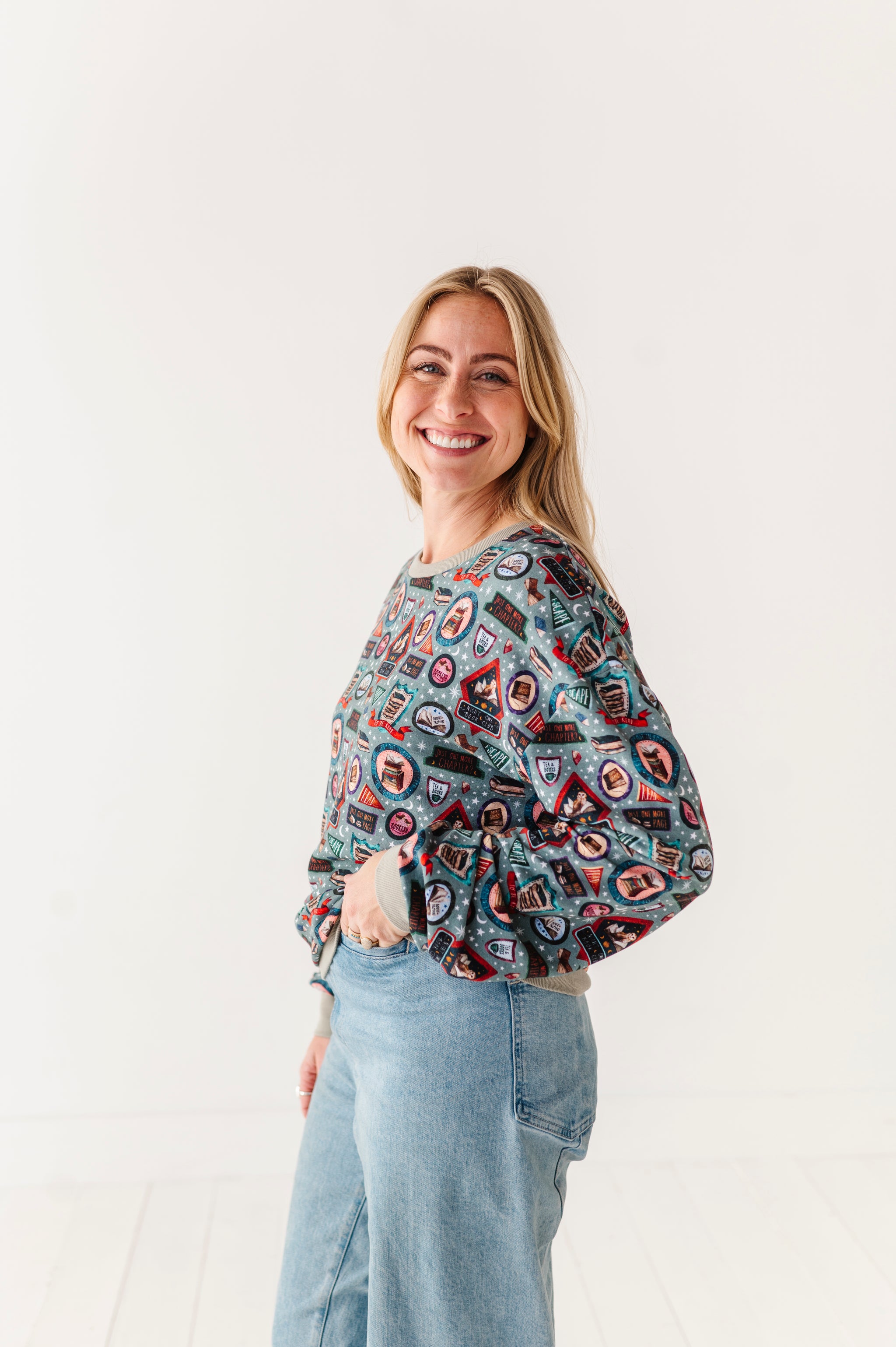 Late Night Book Club Adult Sweatshirt