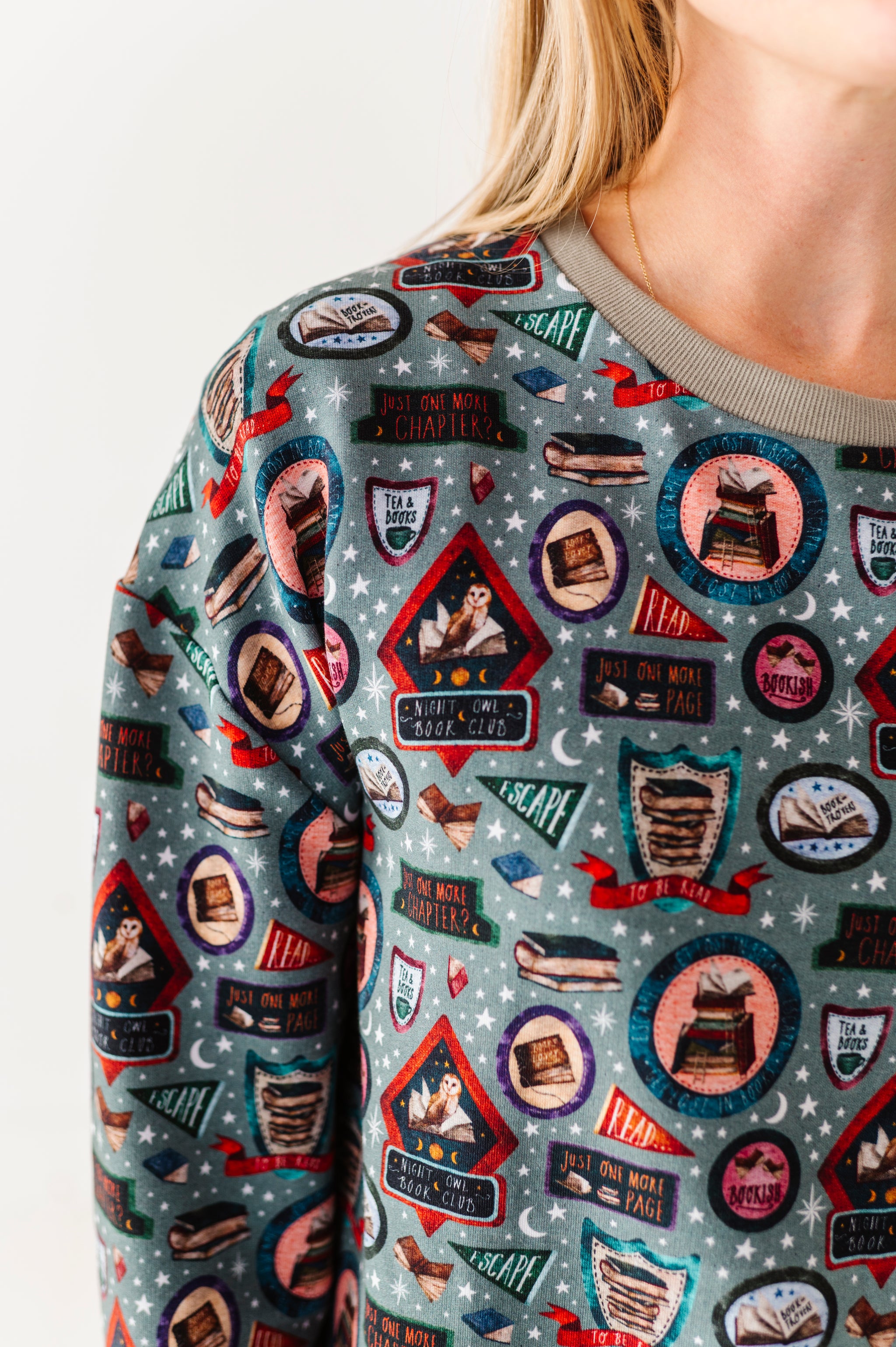 Late Night Book Club Adult Sweatshirt