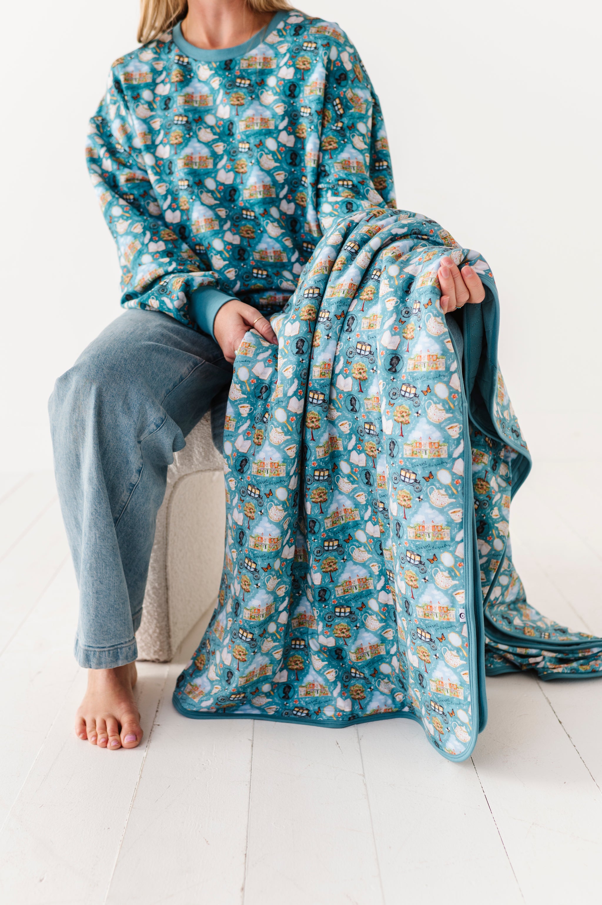 Gentle Reader Quilted Oversized Blanket