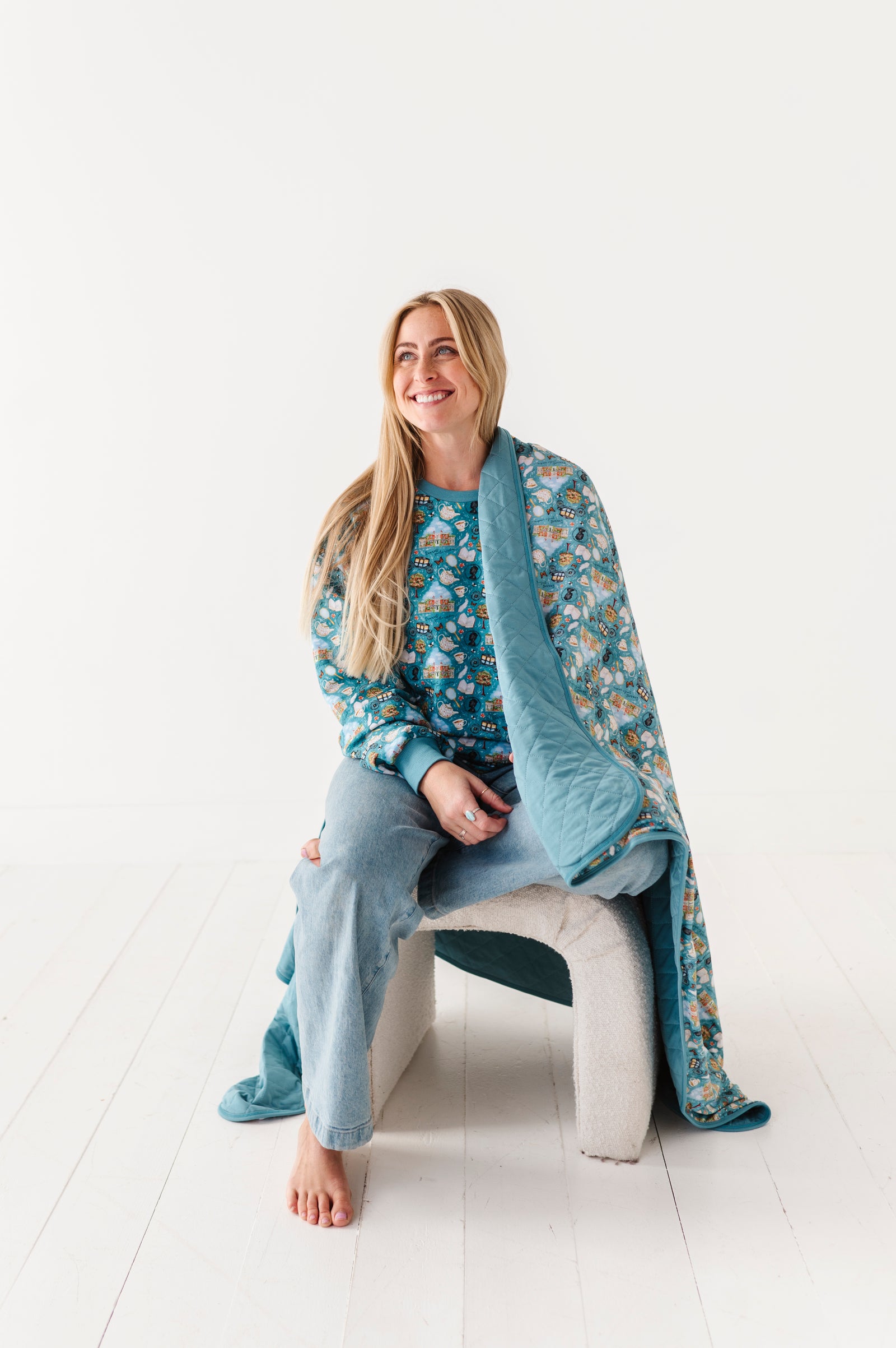 Gentle Reader Quilted Oversized Blanket