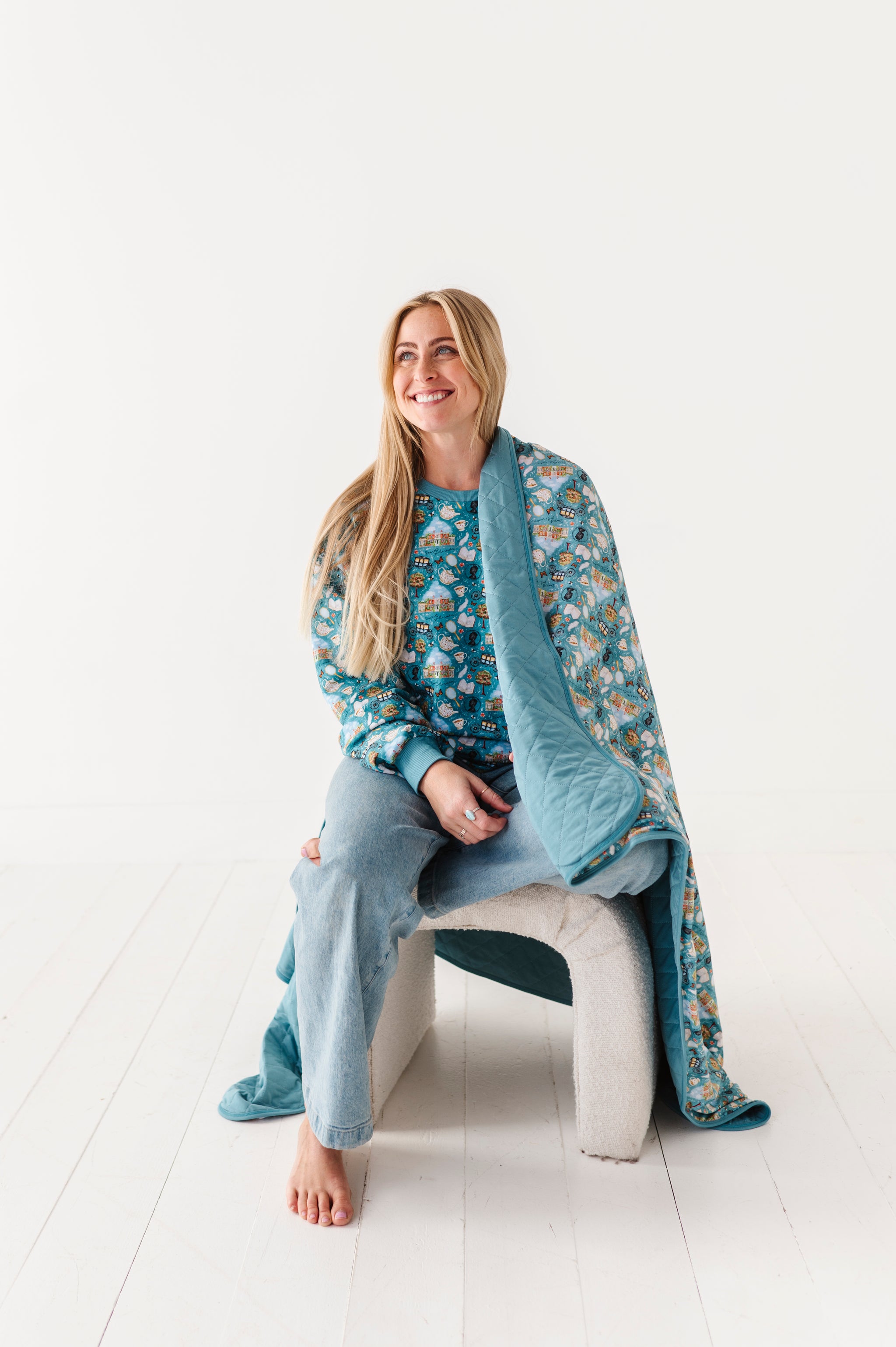 Gentle Reader Quilted Oversized Blanket