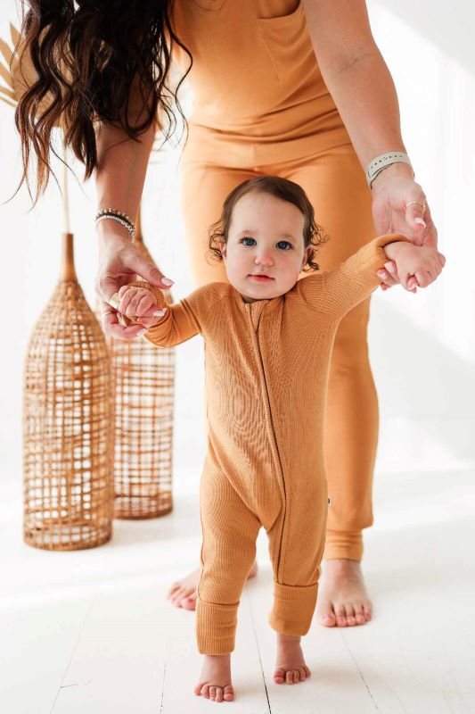 Sunwashed Ribbed Zip Romper