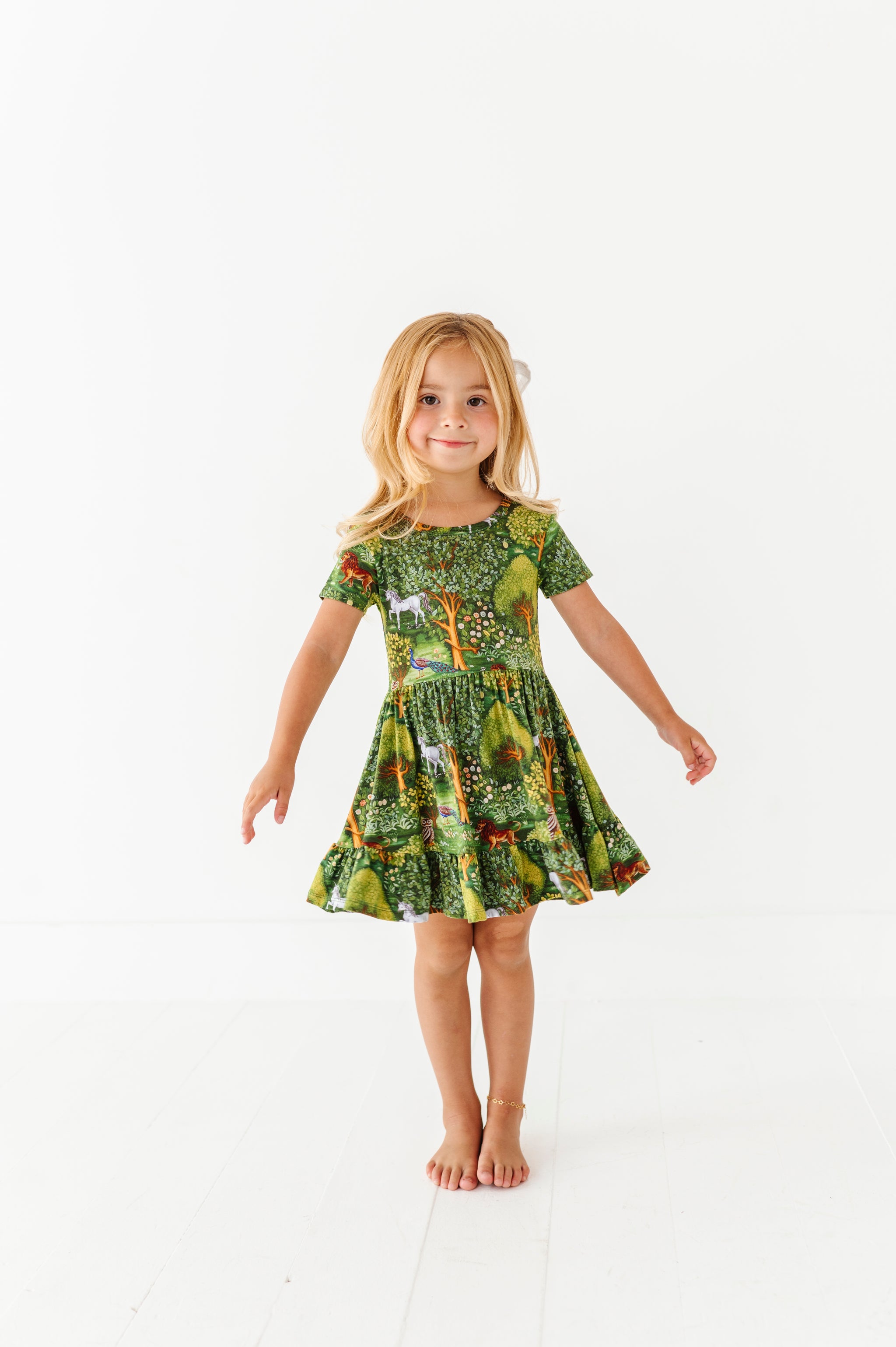 Medieval Gardens Girls' Twirl Dress + Shorts