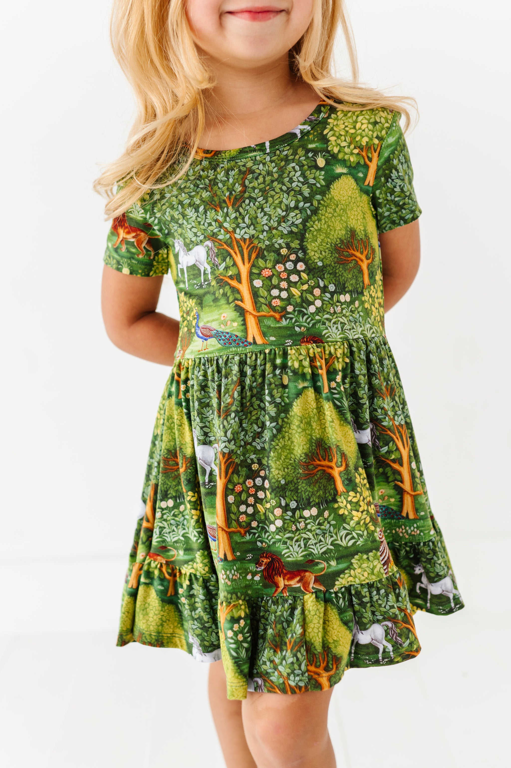 Medieval Gardens Girls' Twirl Dress + Shorts