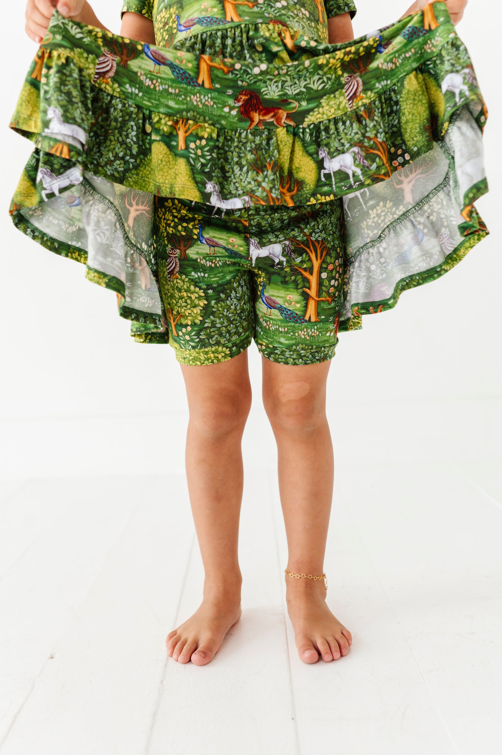Medieval Gardens Girls' Twirl Dress + Shorts