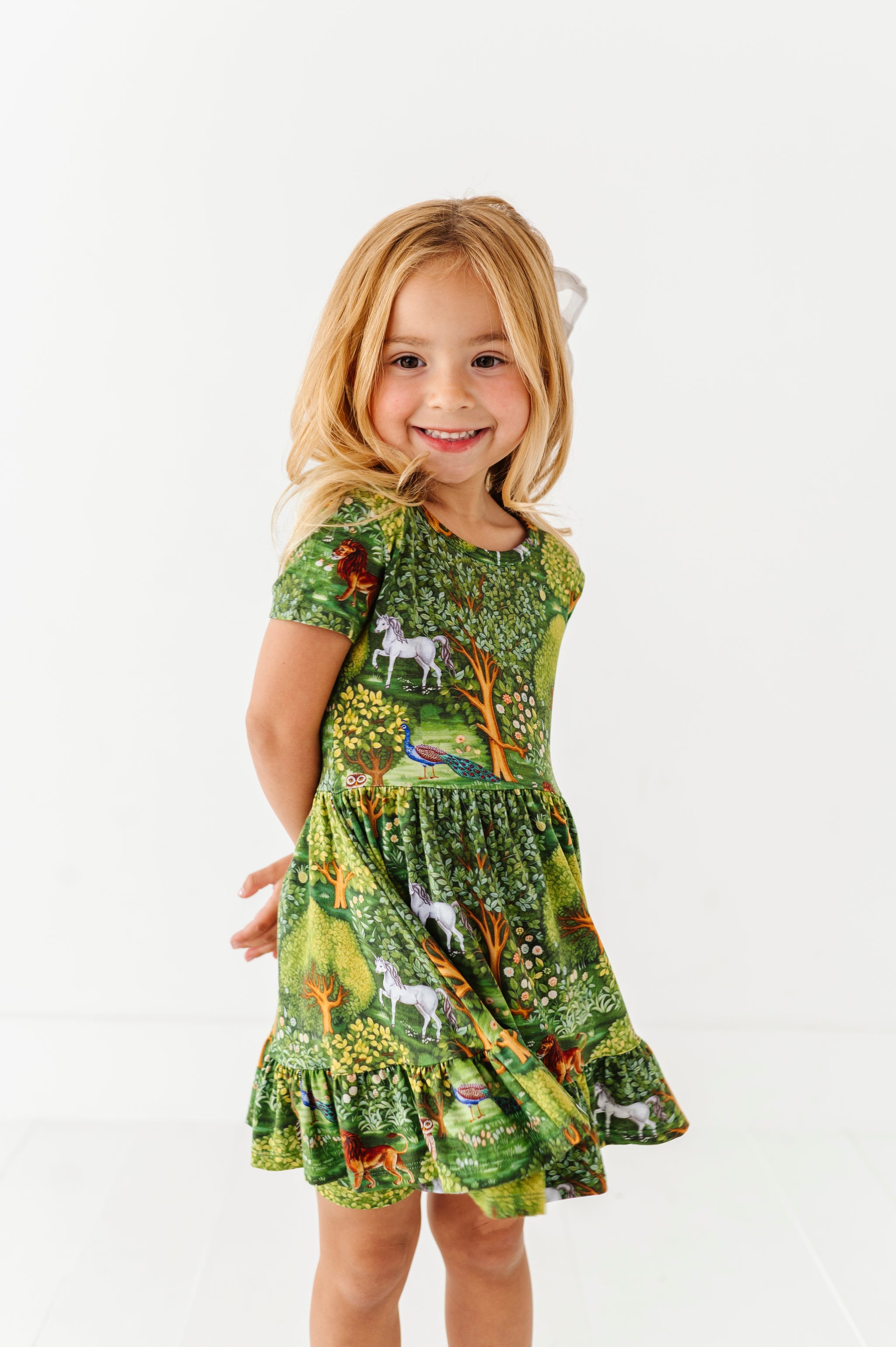 Medieval Gardens Girls' Twirl Dress + Shorts