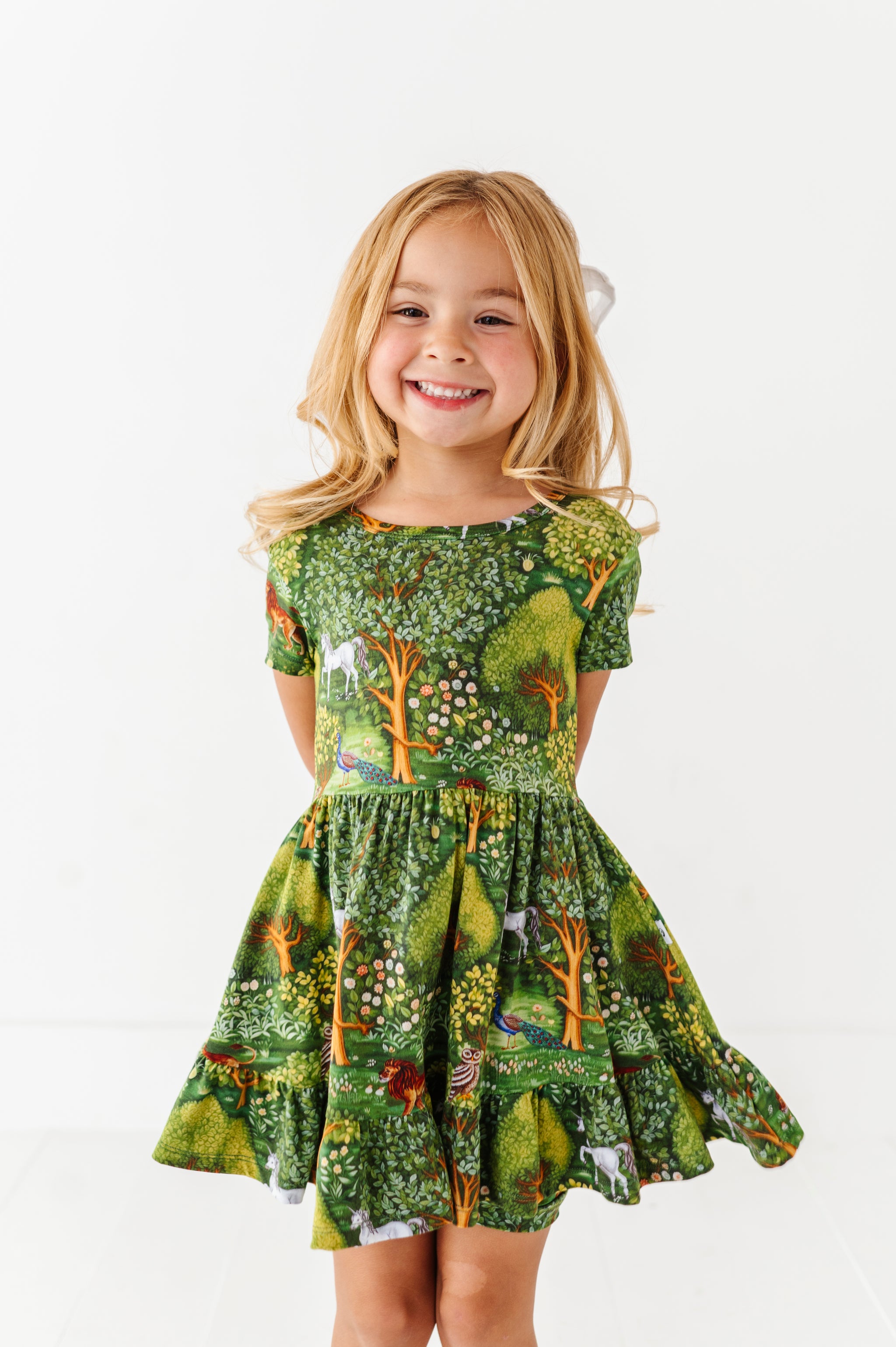 Medieval Gardens Girls' Twirl Dress + Shorts