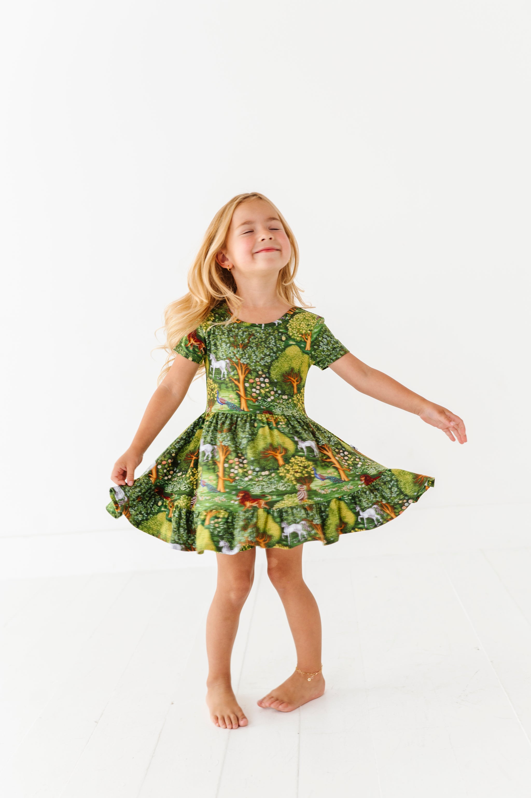 Medieval Gardens Girls' Twirl Dress + Shorts