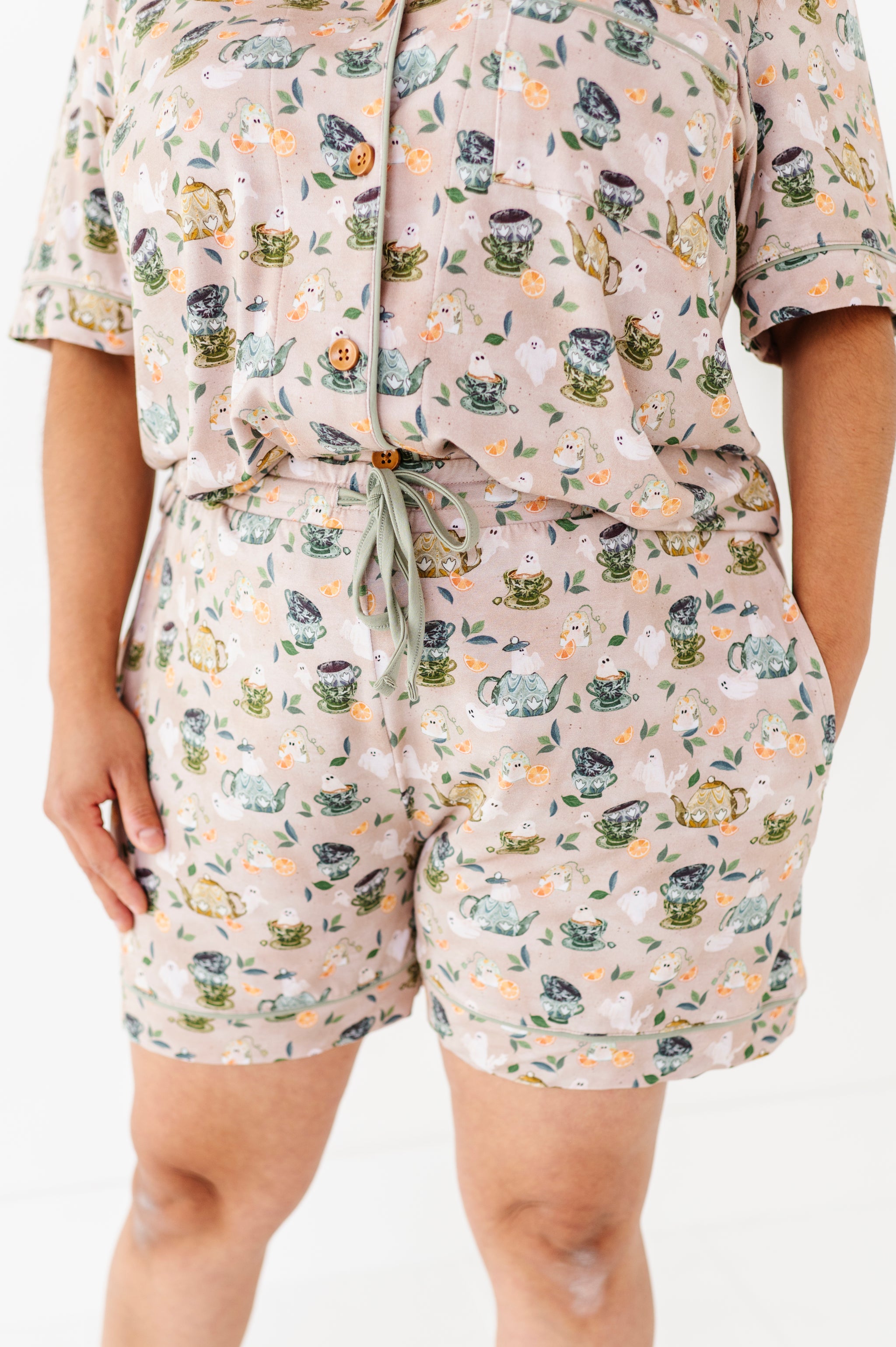 Boo Tea Relaxed Short-Sleeve PJ Set