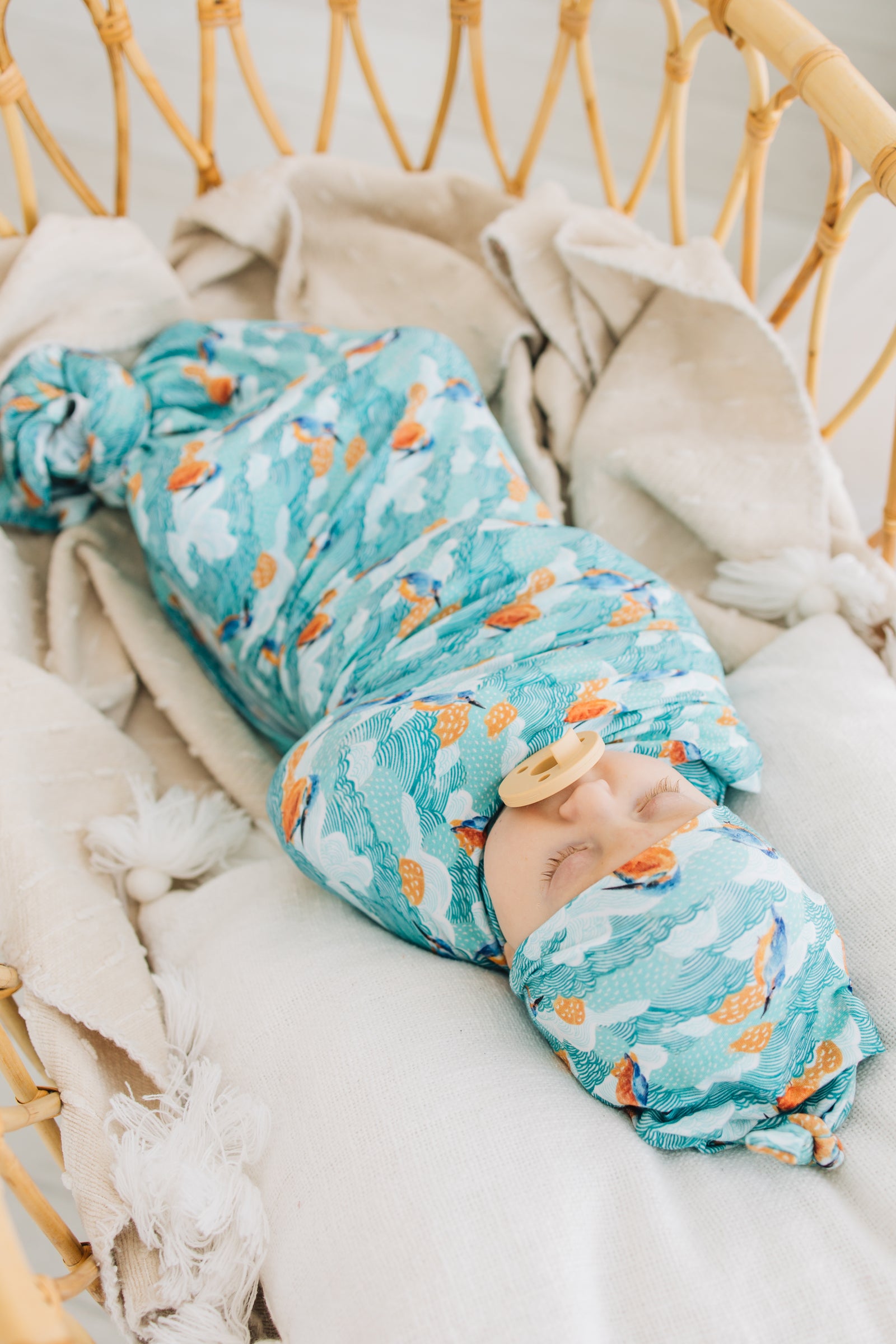 Halcyon Days Swaddle & Hat Set