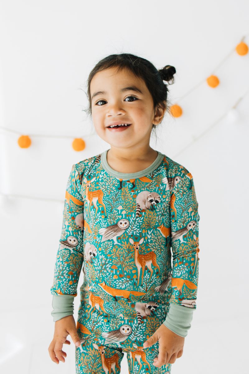 Teal Thicket Two-Piece Pajama Set