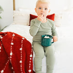 Sage Ribbed Two-Piece Pajama Set