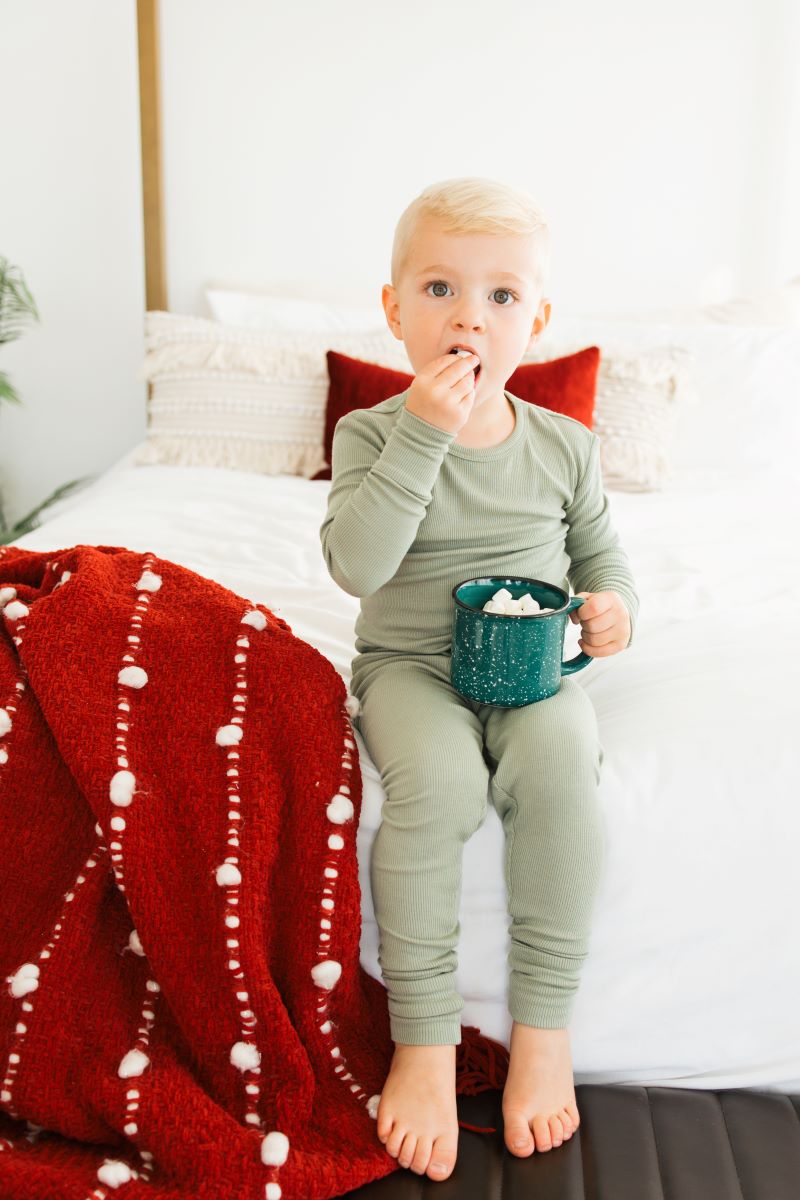 Sage Ribbed Two-Piece Pajama Set