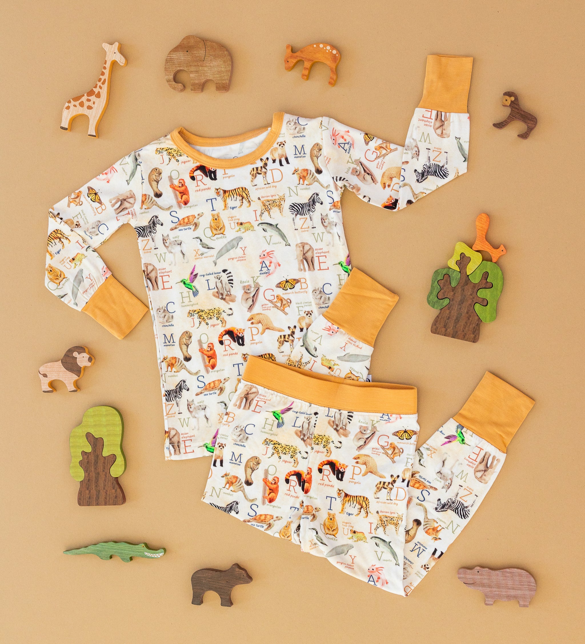 Endangered Animals Alphabet Two-Piece Pajama Set