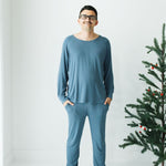 Cornflower Ribbed Adult Raglan Top