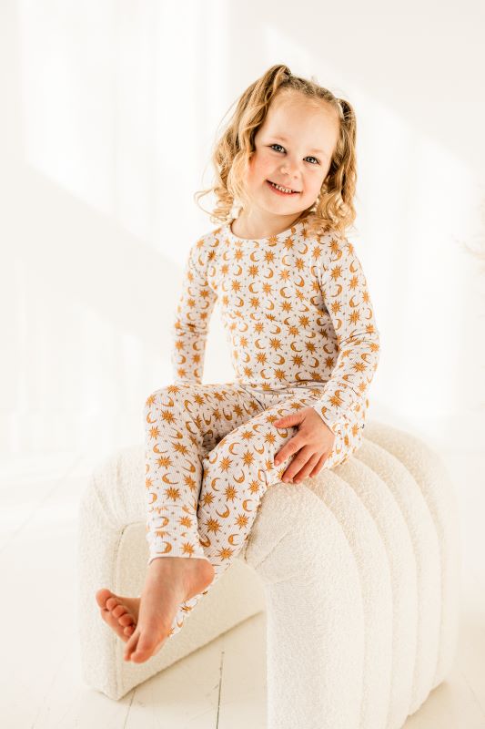 Celestial Ribbed Two-Piece Pajama Set