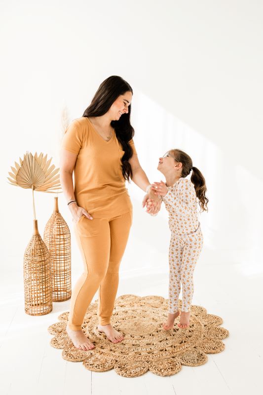 Celestial Ribbed Two-Piece Pajama Set