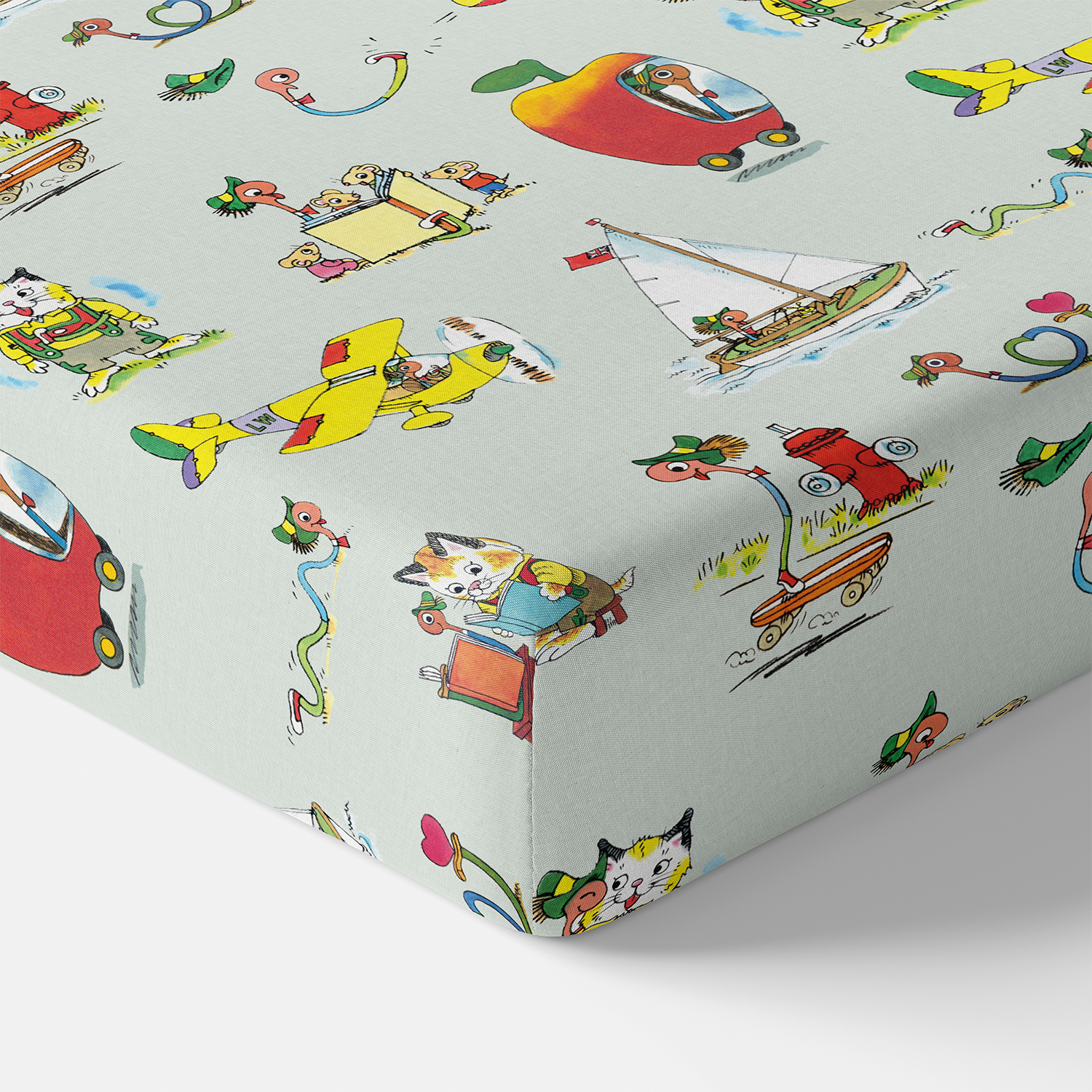 Richard Scarry's Busyworld™ Lowly Worm Crib Sheet