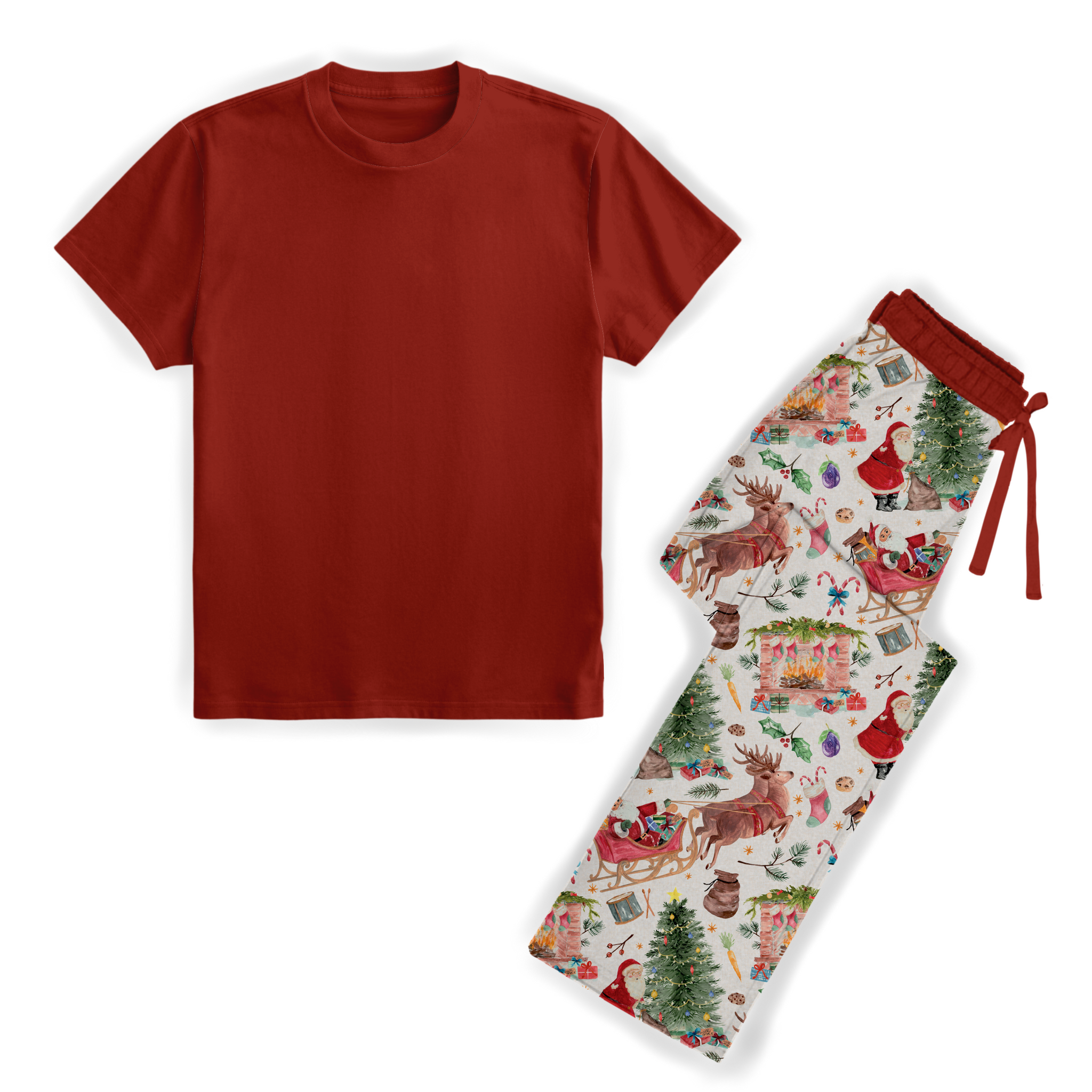 Vintage Santa Men's Pajama Set