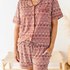 Spiced Blooms Women's Relaxed Short-Sleeve PJ Set