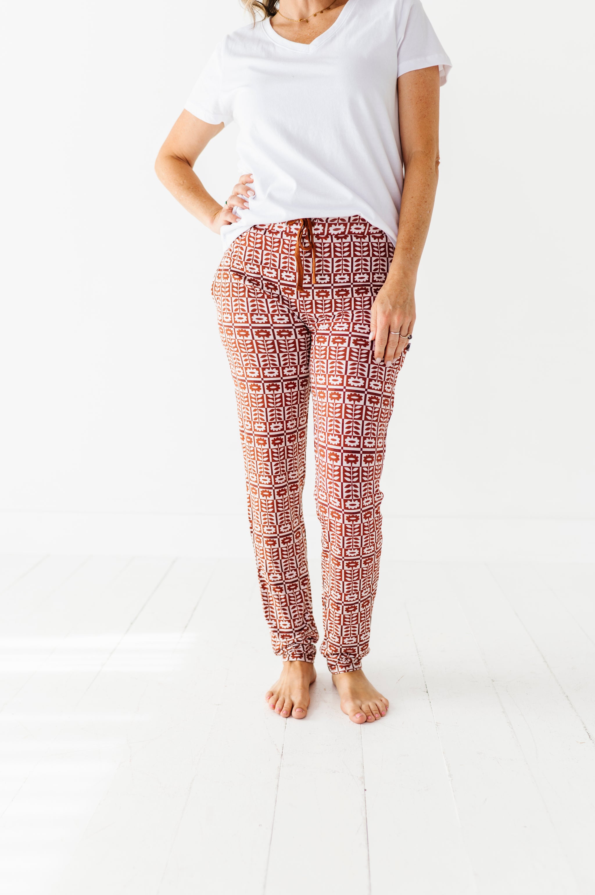 Spiced Blooms Women's Modal Jersey Joggers