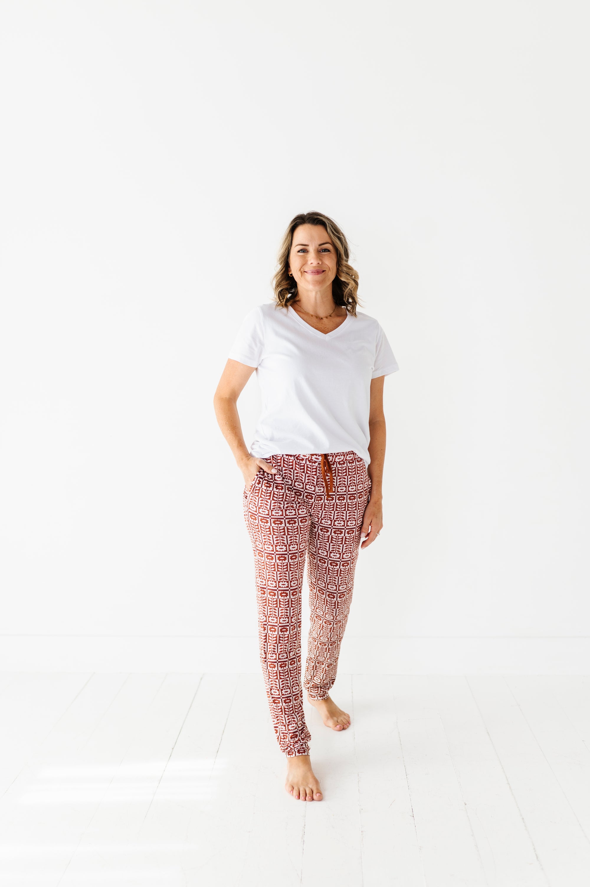 Spiced Blooms Women's Modal Jersey Joggers