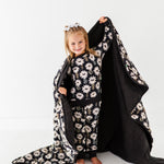 Mourning Glory Quilted Oversized Blanket
