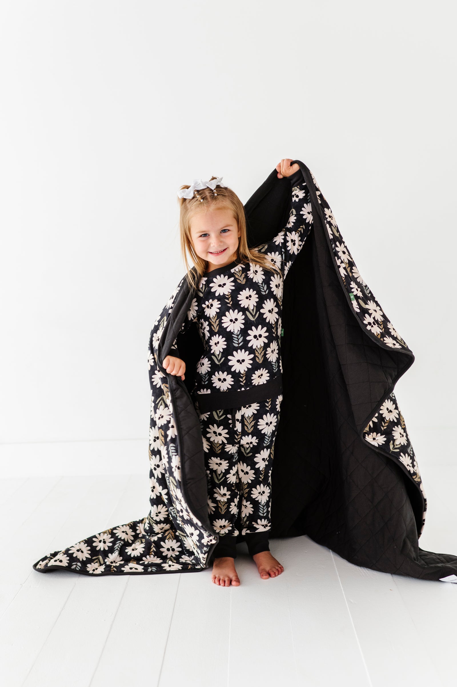 Mourning Glory Quilted Oversized Blanket