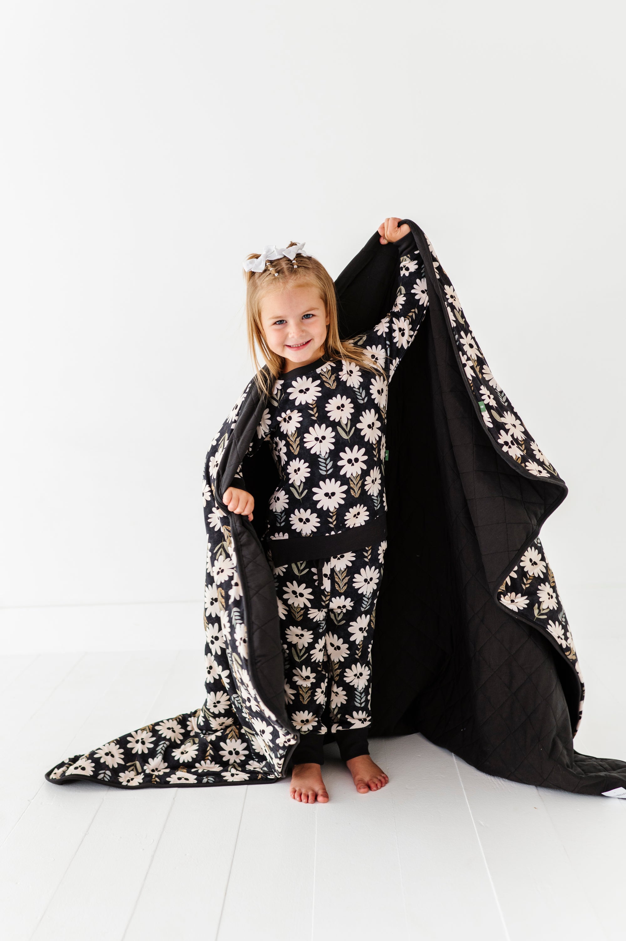 Mourning Glory Quilted Oversized Blanket