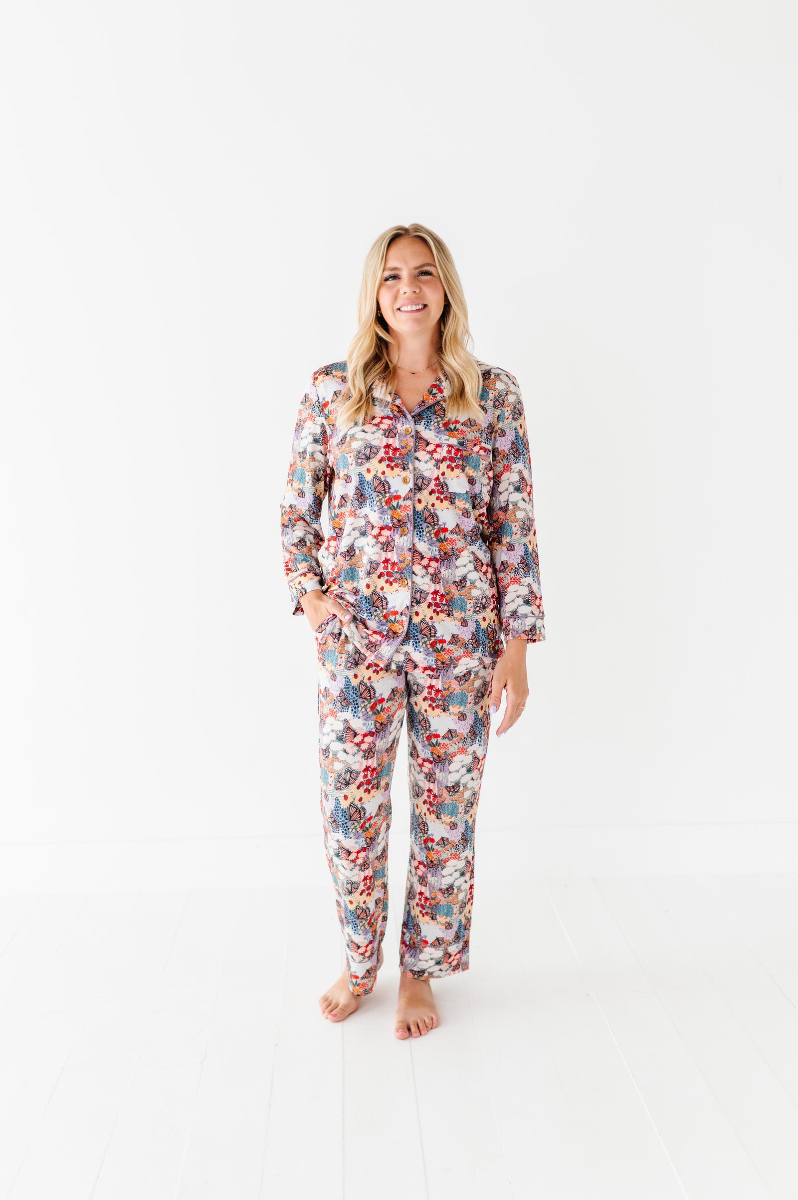 Monarch Meadows Women's Relaxed Long-Sleeve PJ Set