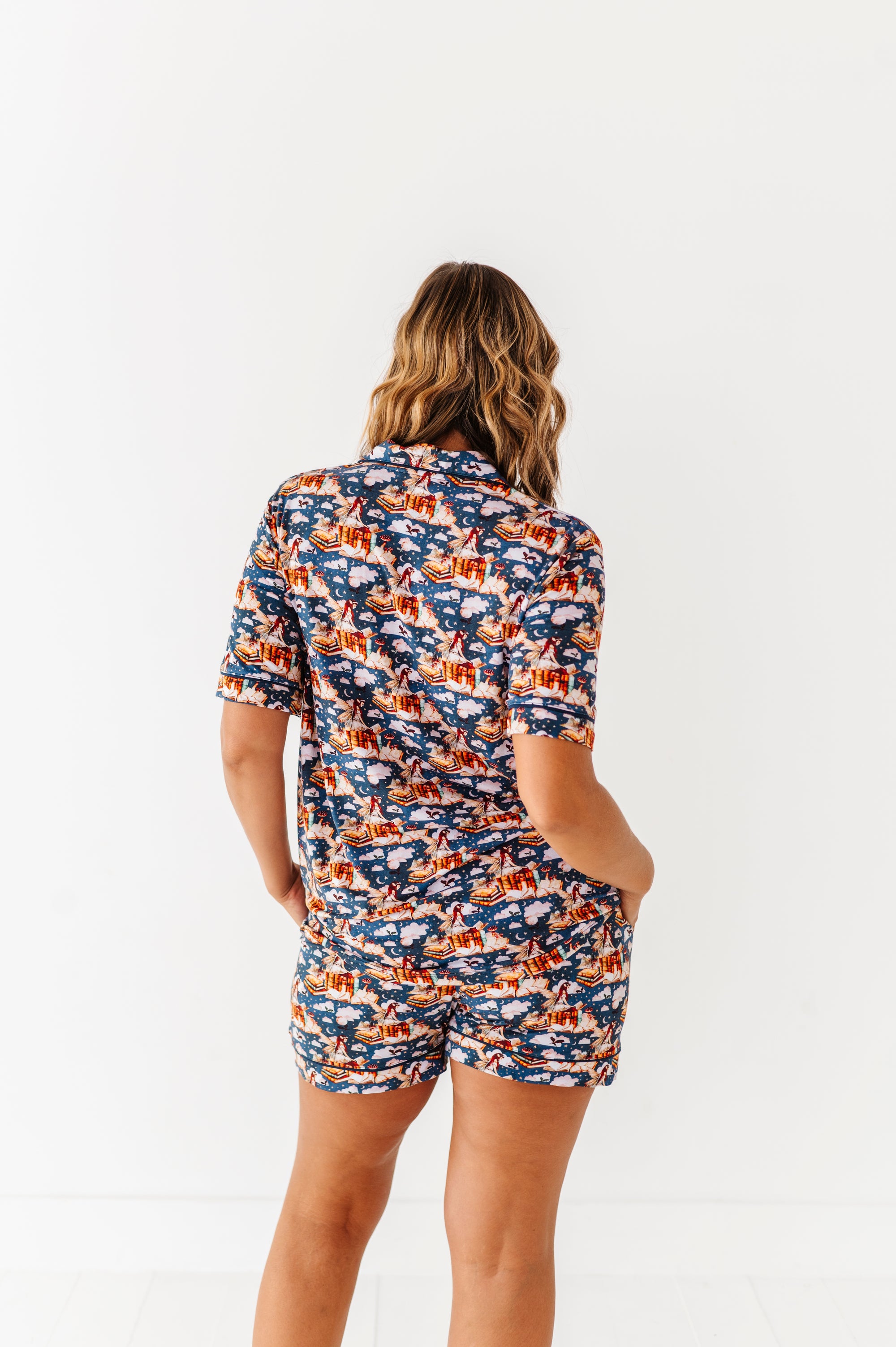 Fae Library Relaxed Short-Sleeve PJ Set