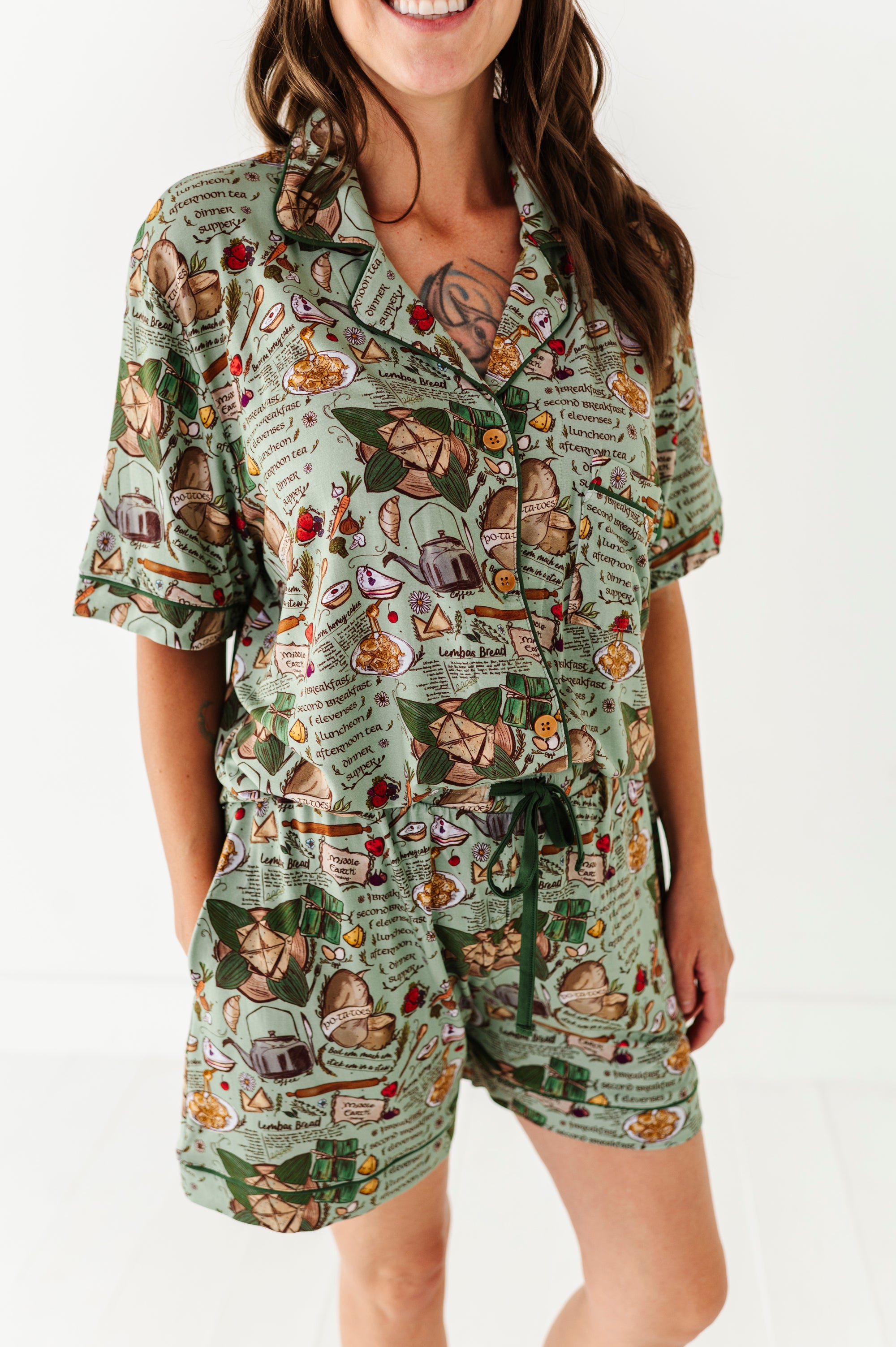 Middle-earth™ Elevenses™ Women's Relaxed Short-Sleeve PJ Set