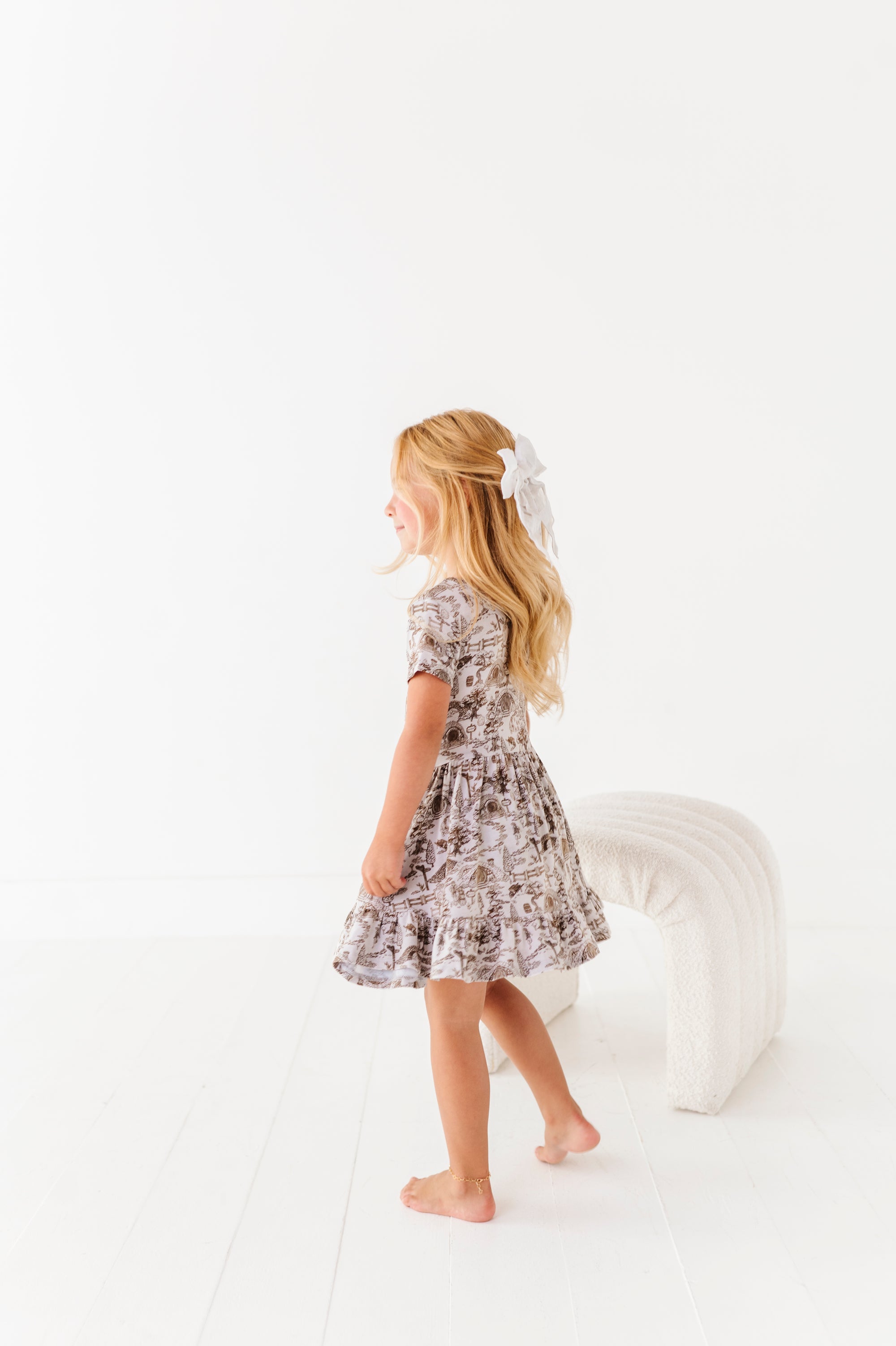 The Lord of The Rings™ Hobbiton™ Toile Girls' Twirl Dress + Shorts