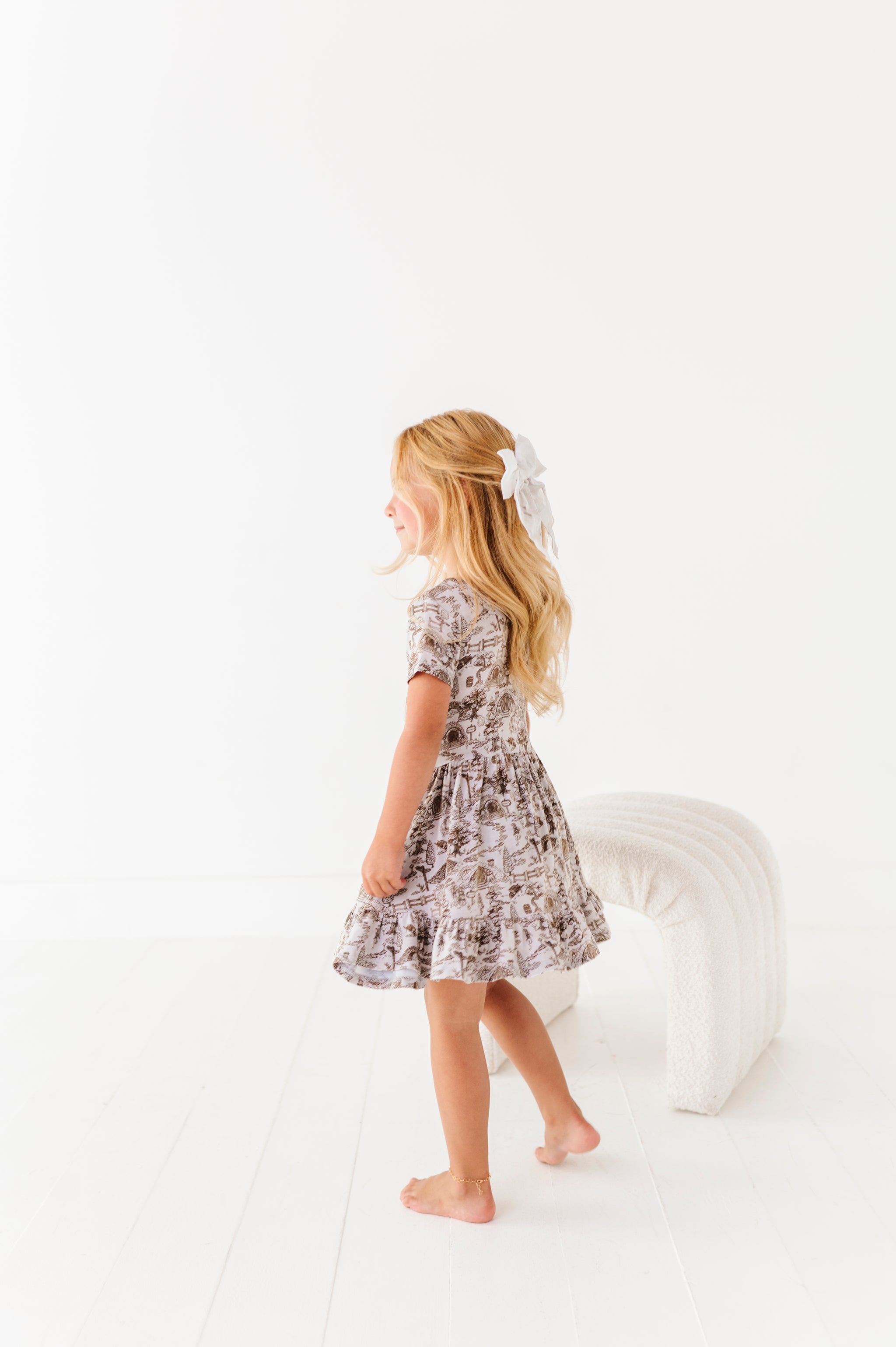 The Lord of The Rings™ Hobbiton™ Toile Girls' Twirl Dress + Shorts