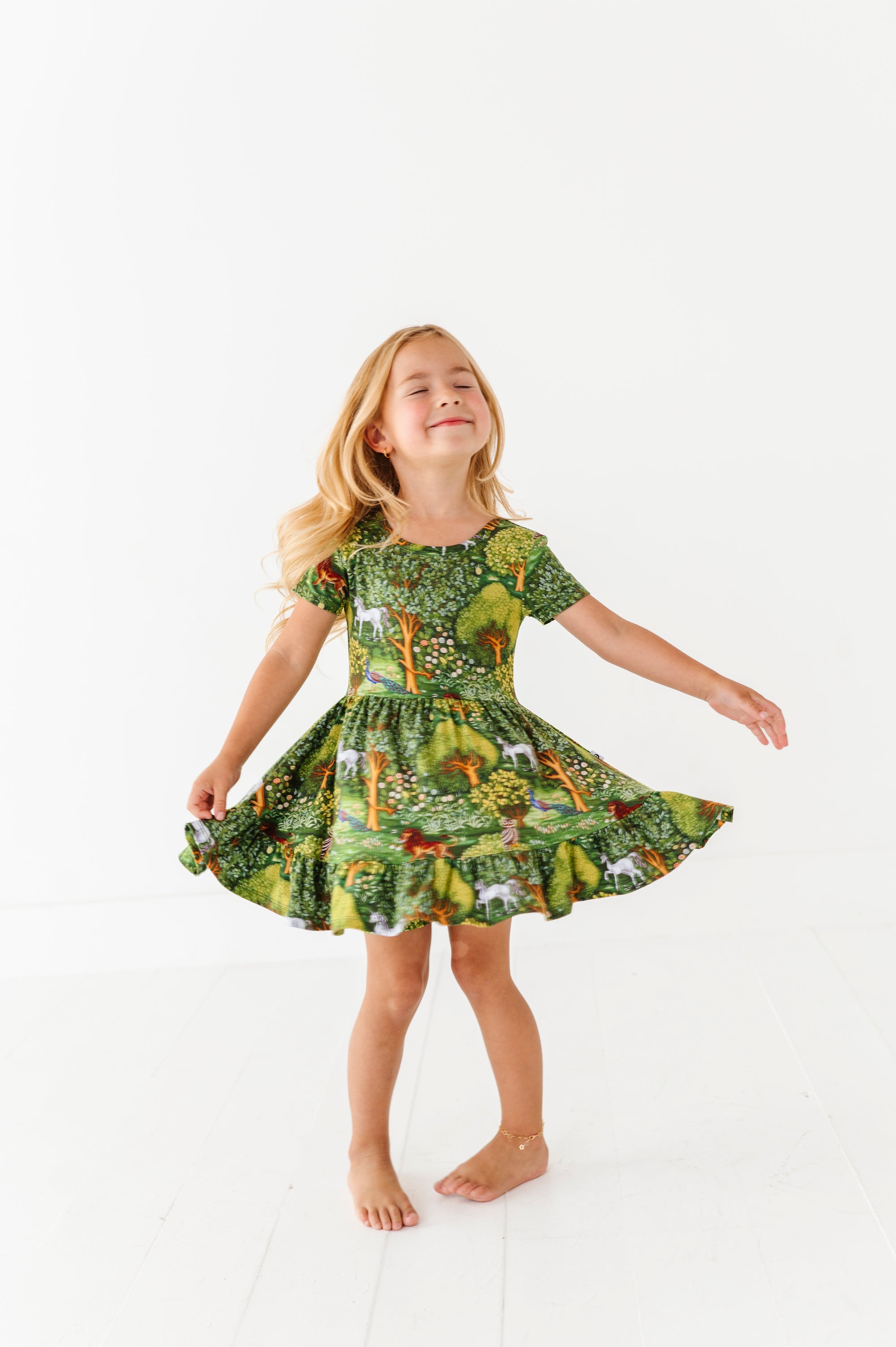 Medieval Gardens Girls' Twirl Dress + Shorts