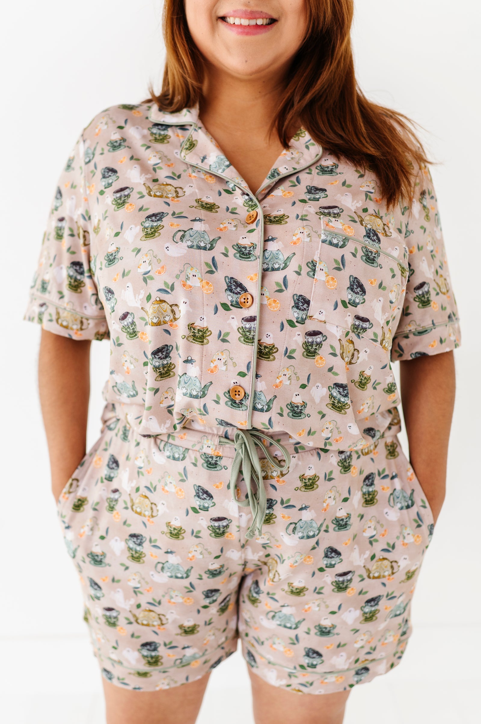 Boo Tea Relaxed Short-Sleeve PJ Set