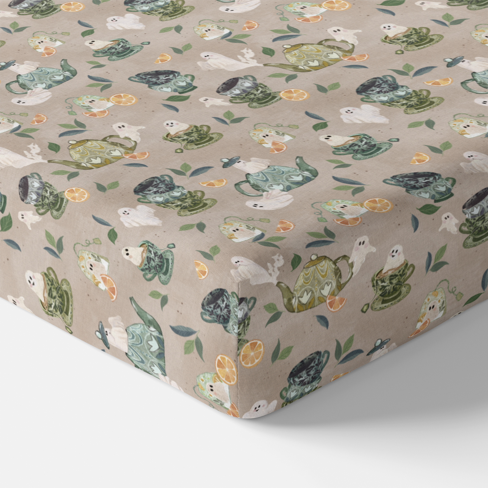Boo Tea Crib Sheet