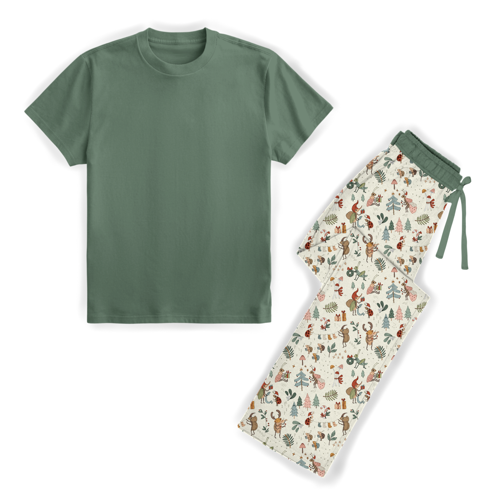 Bug Bash Christmas Men's Pajama Set