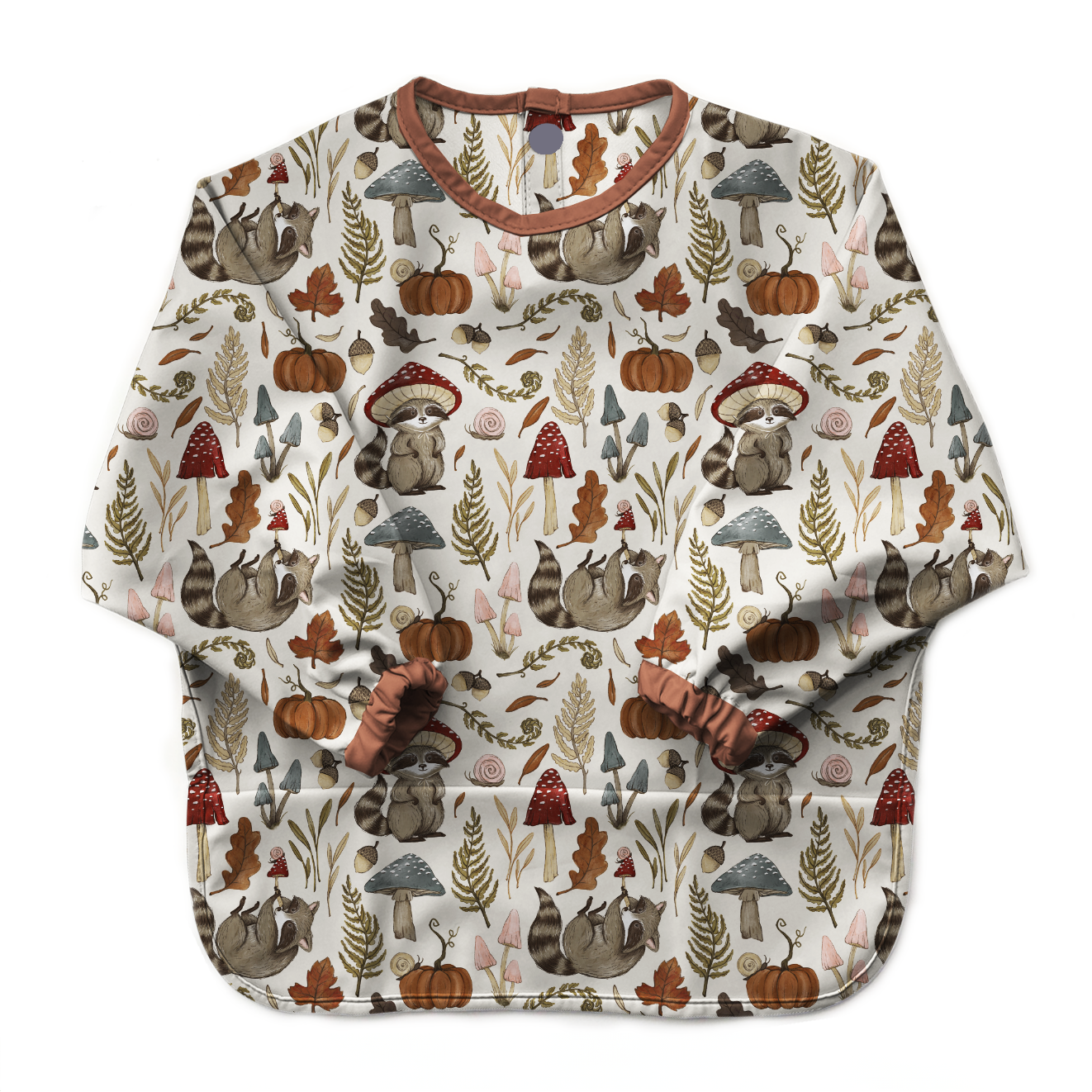 Cottagecore Critters Long Sleeve Recycled Plastic Smock Bib