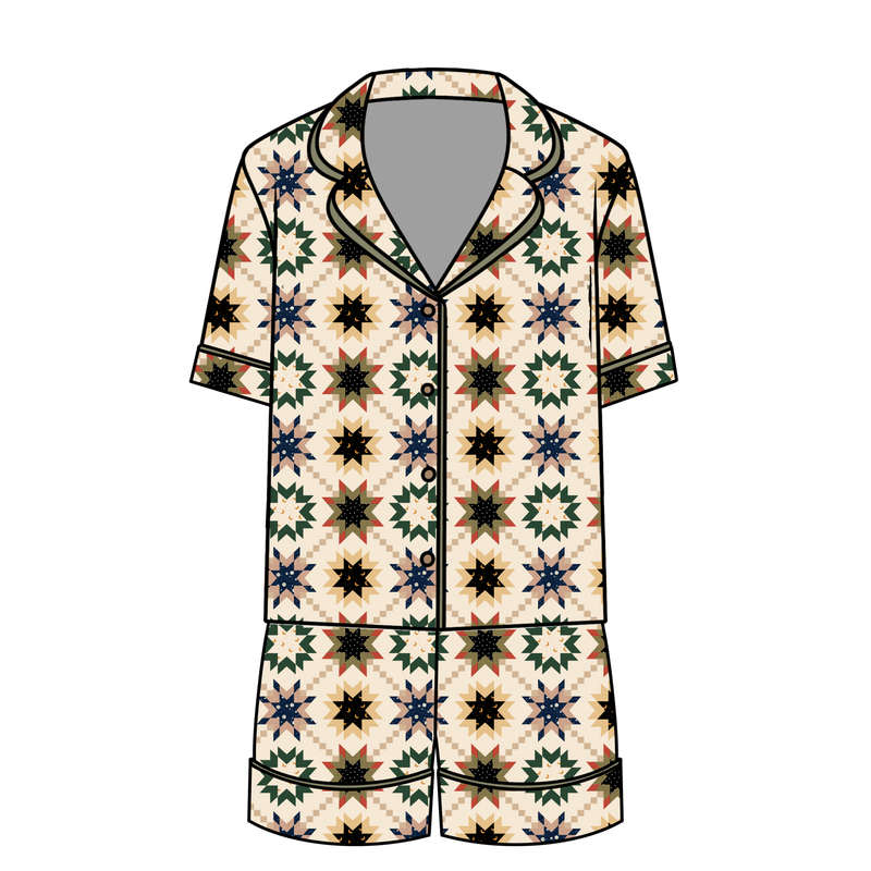 Festive Quilt Relaxed Short-Sleeve PJ Set