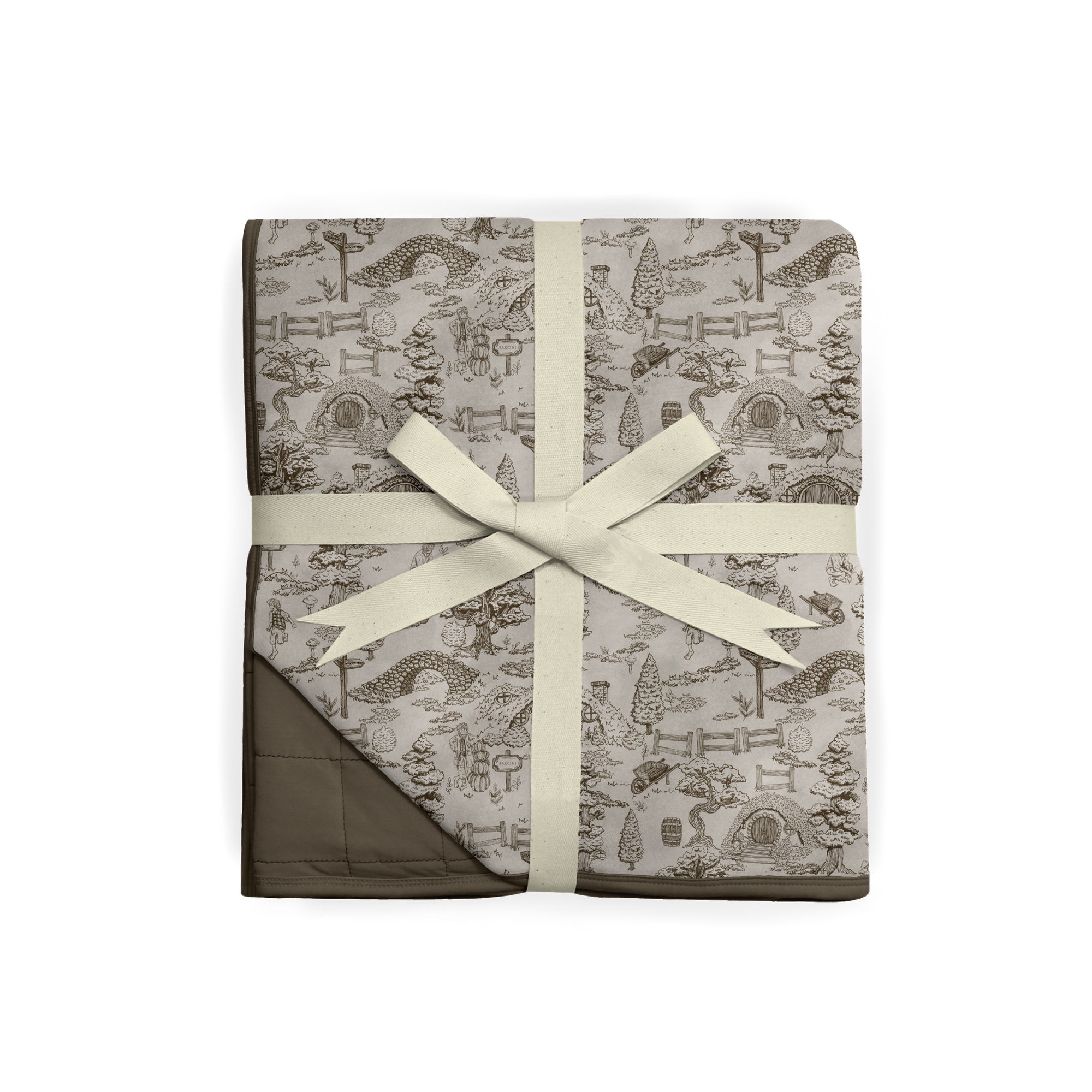 The Lord of The Rings™ Hobbiton™ Toile Quilted Oversized Blanket